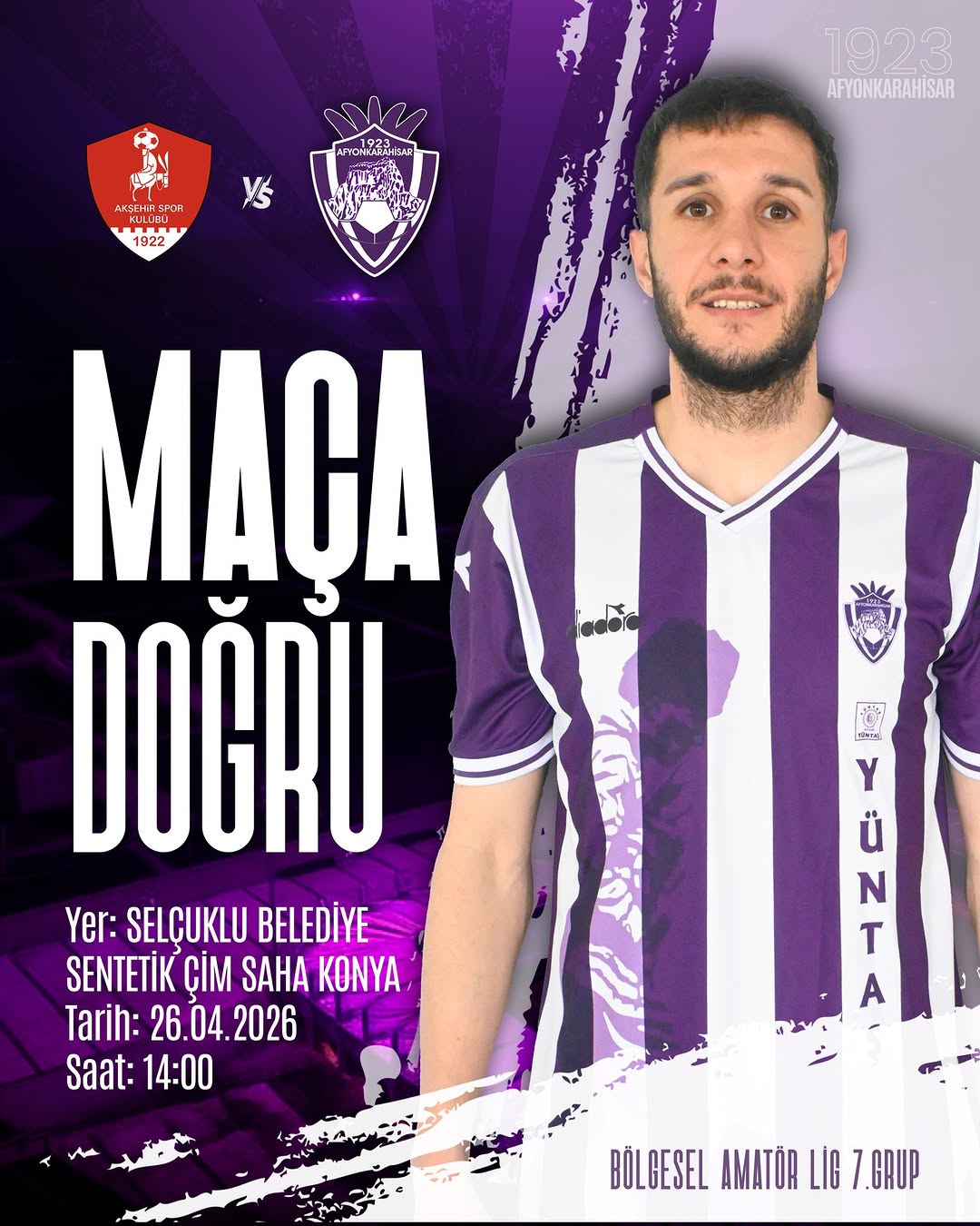 1923 Afyonkarahisar SK, Akşehir SK ile Bölgesel Amatör Lig Maçına Hazırlanıyor