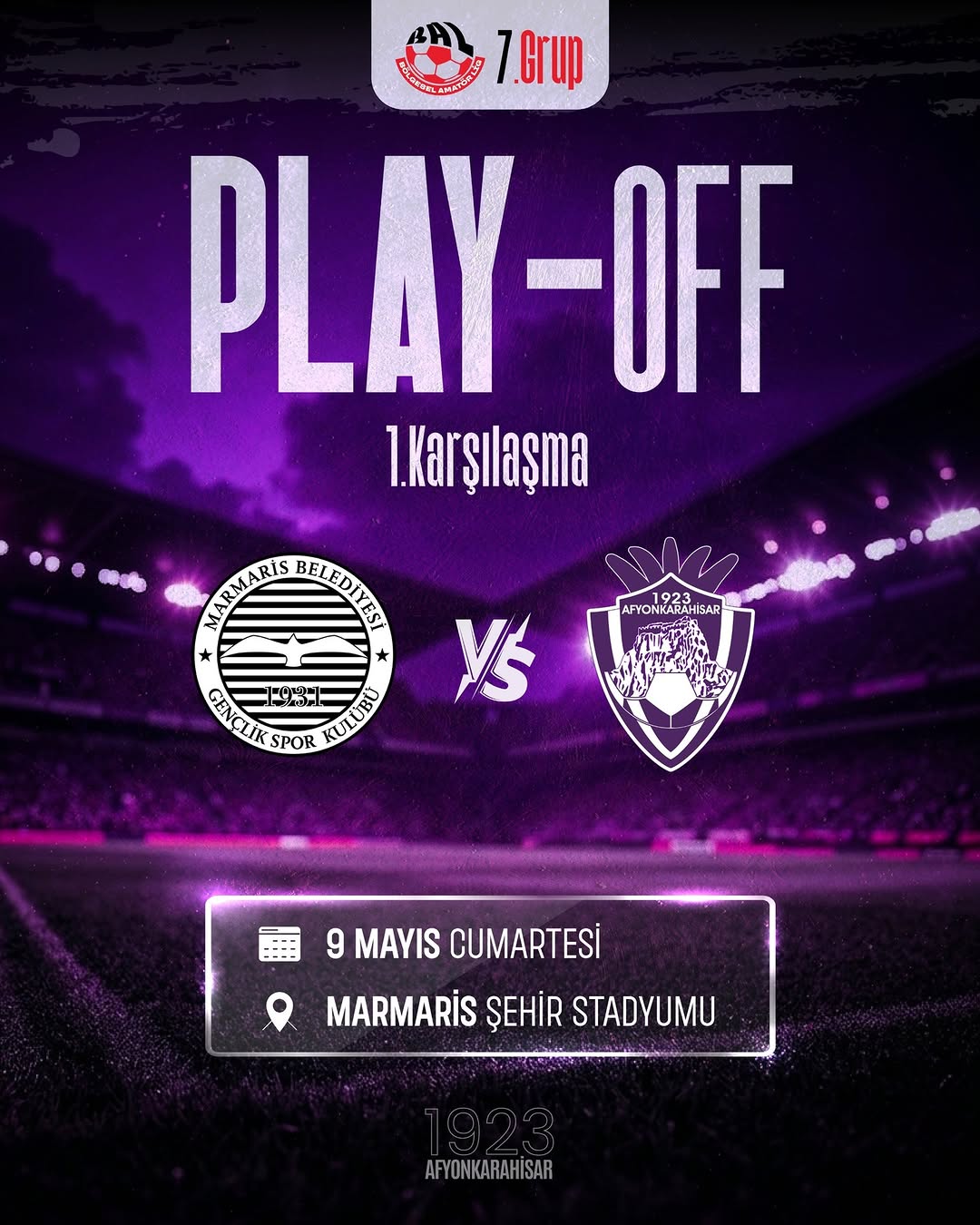 1923 Afyonkarahisar SK, Marmaris Belediyesi SK ile PLAY-OFF'ta Karşılaşacak