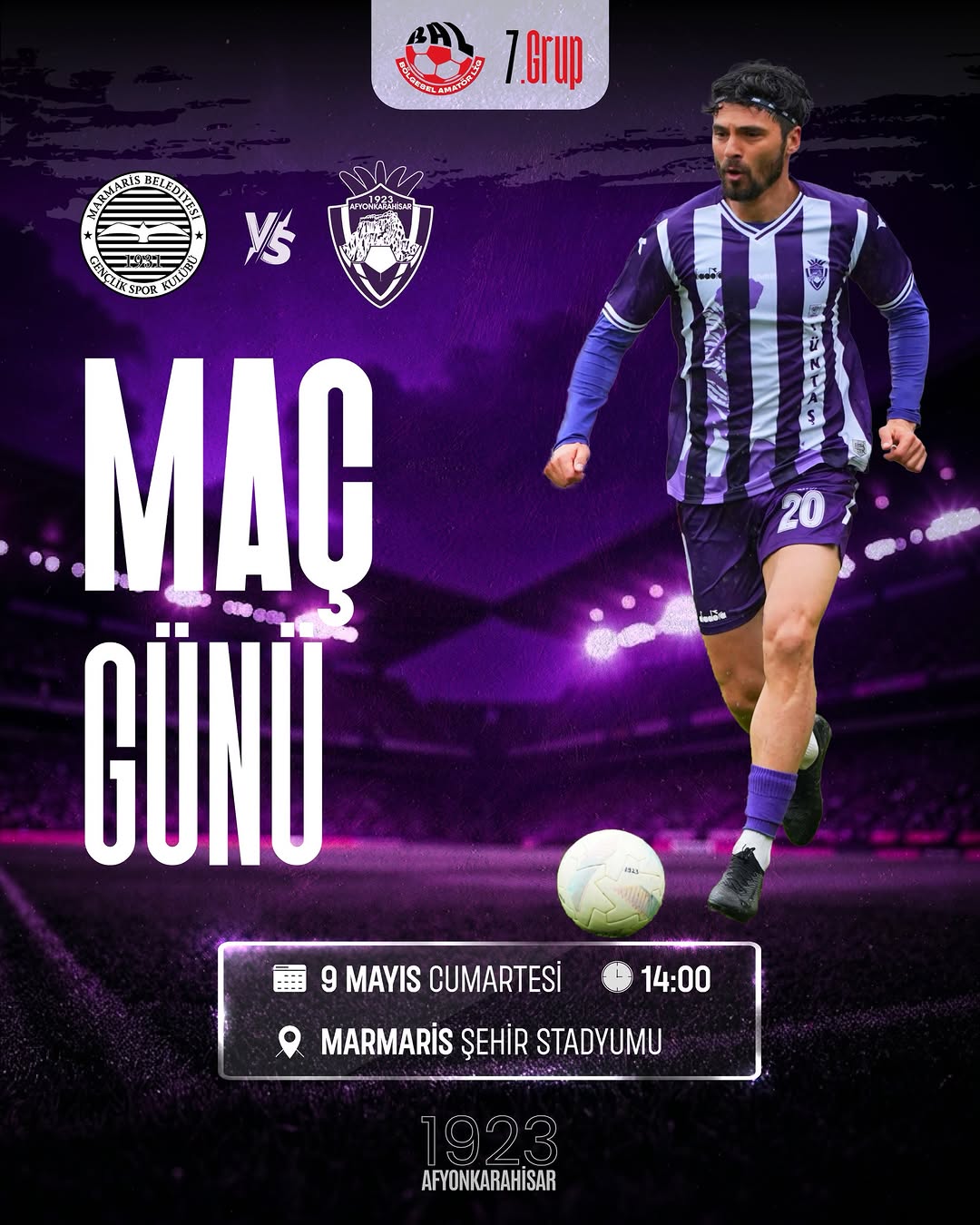 1923 Afyonkarahisar SK, Marmarisspor ile Bölgesel Amatör Lig Play-Off Maçında Karşılaşacak