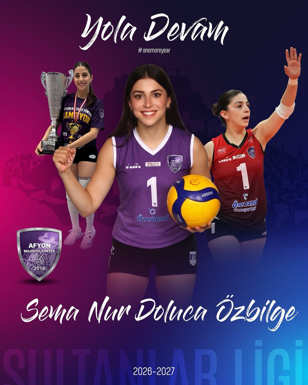 Afyon Belediye Yüntaş Spor Kulübü, Liberomuz Sema Nur Doluca Özbilge ile Yola Devam Ediyor