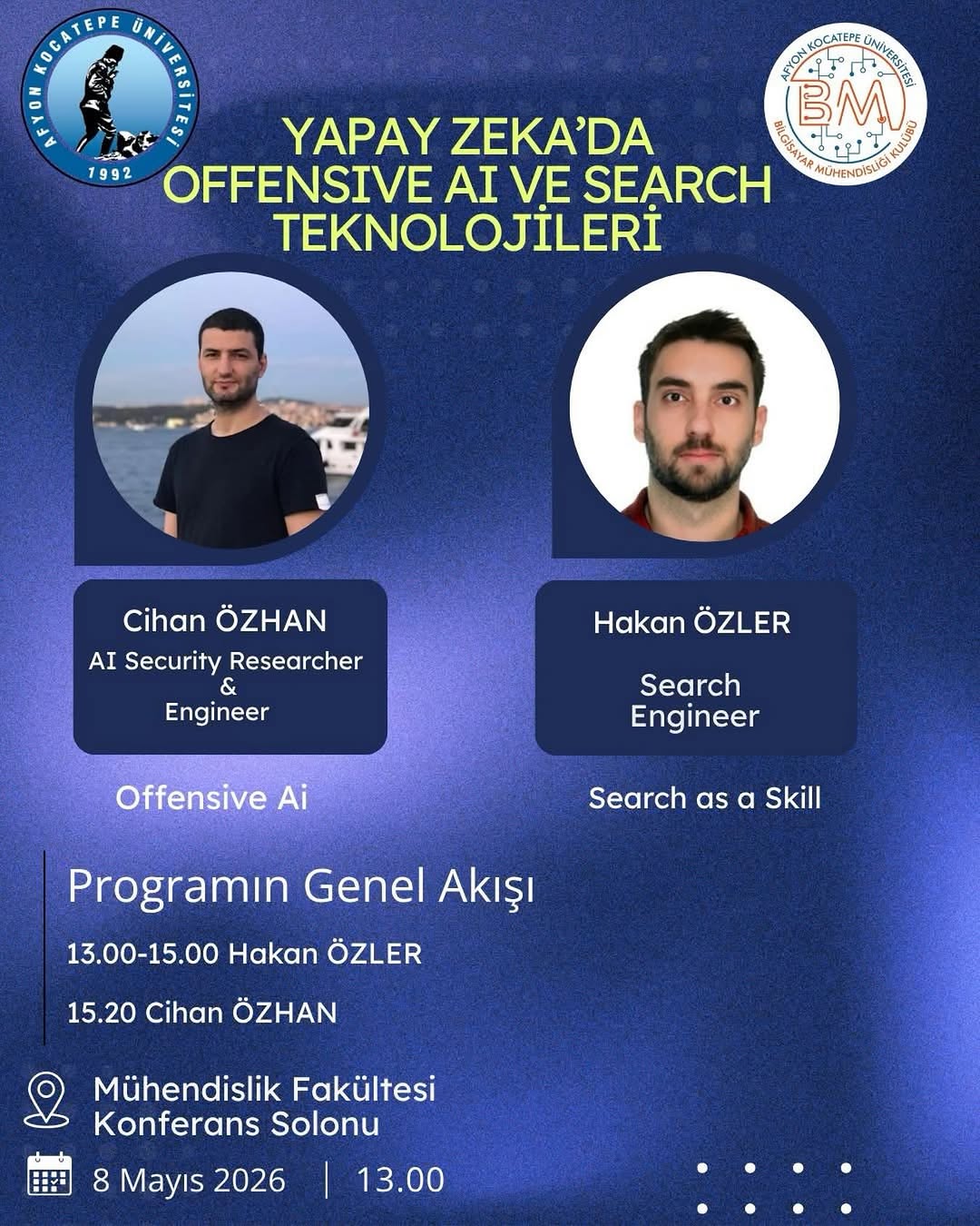 Afyon Kocatepe Üniversitesi Mühendislik Fakültesinde Yapay Zeka Konferansı Düzenliyor