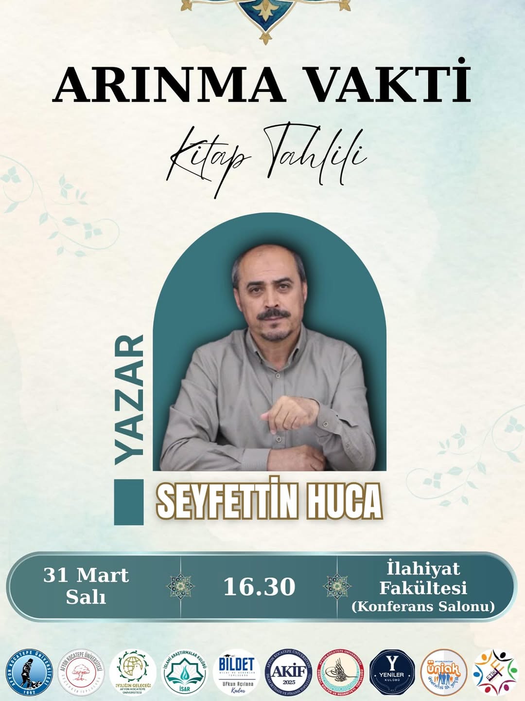 Afyon Kocatepe Üniversitesi'nde Bugün: Arınma Vakti - Kitap Tahlili Etkinliği