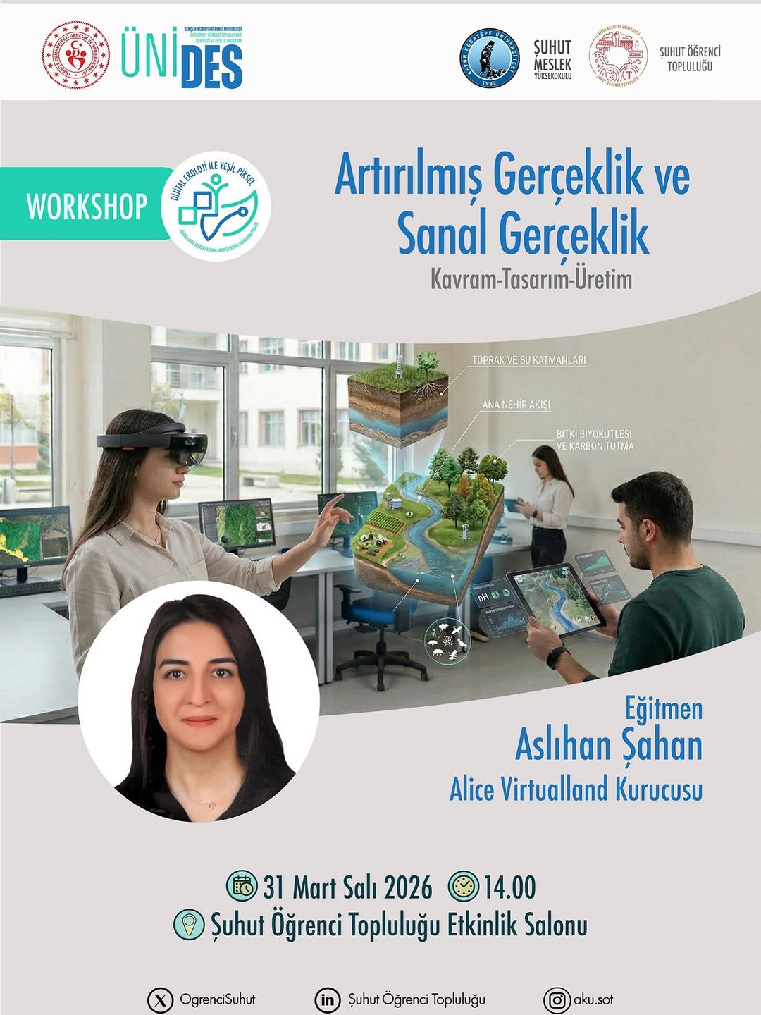 Afyon Kocatepe Üniversitesi'nde Bugün: Artırılmış Gerçeklik ve Sanal Gerçeklik Atölyesi