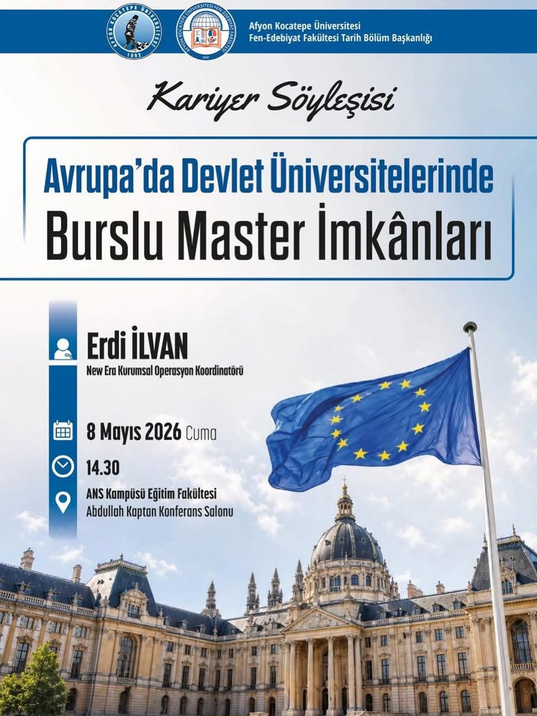 Afyon Kocatepe Üniversitesi'nde Burslu Master İmkânları Konferansı