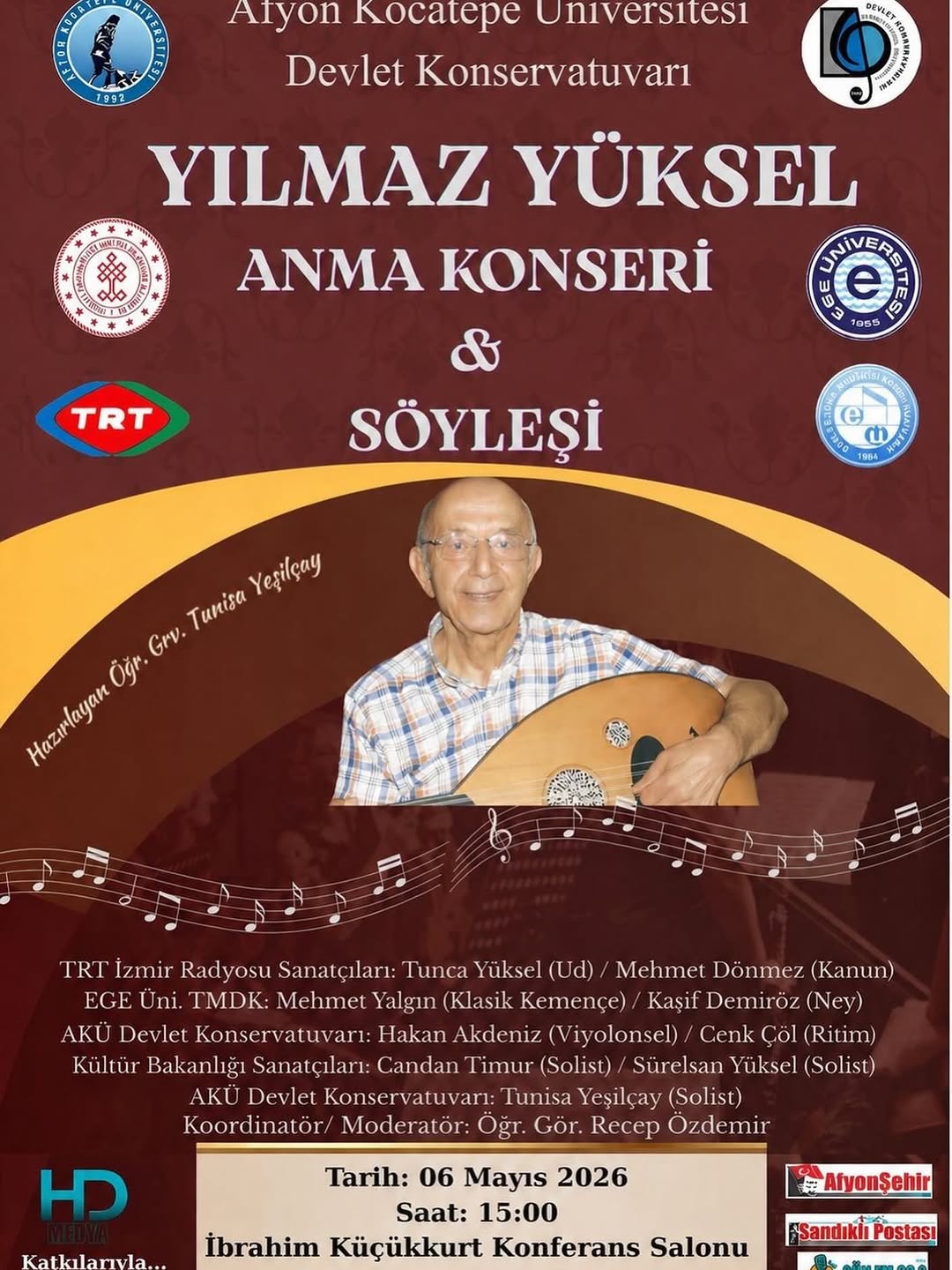 Afyon Kocatepe Üniversitesi'nde Yılmaz Yüksel Anma Konseri Düzenlendi