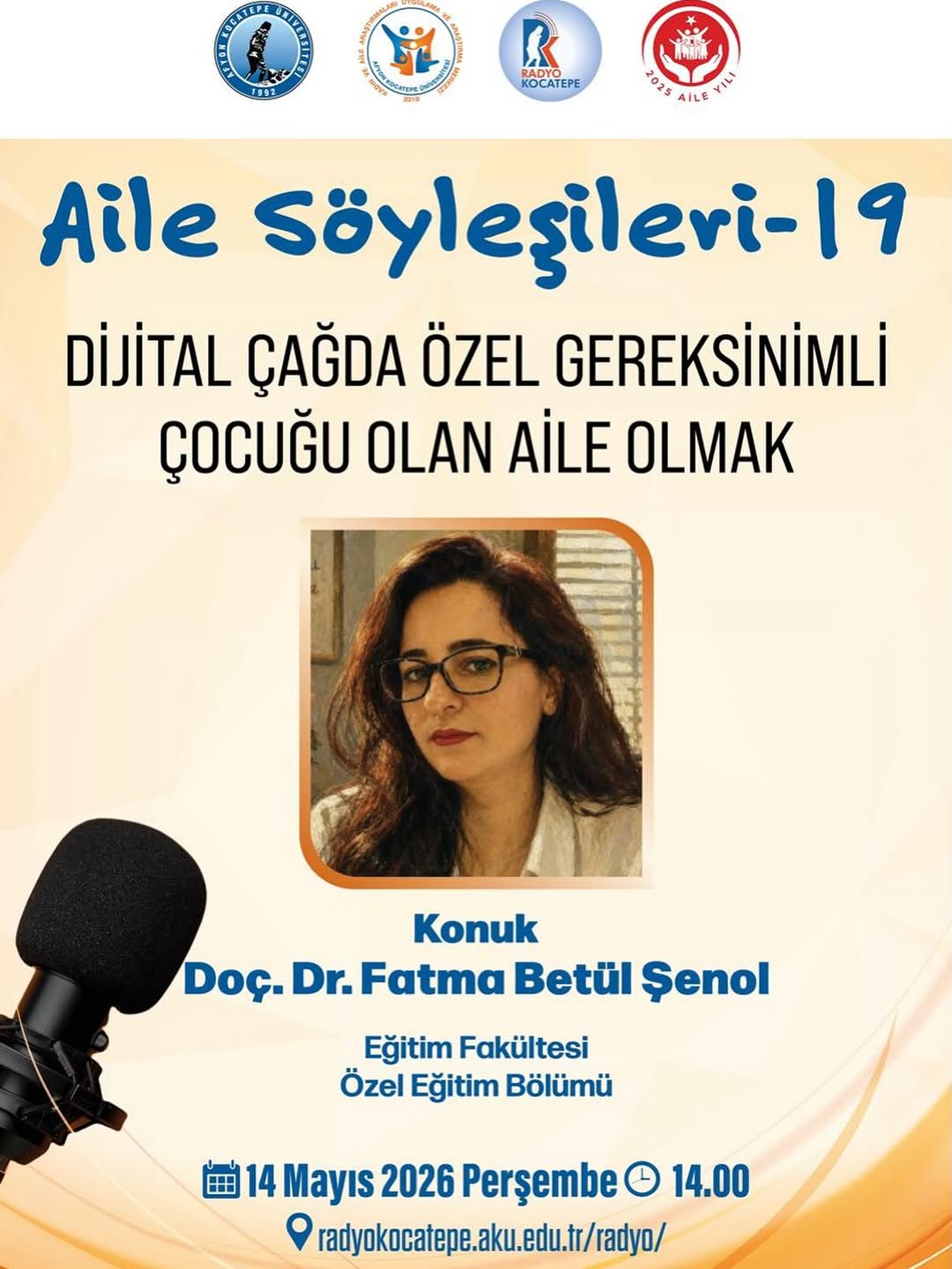 Afyon Kocatepe Üniversitesi'nden Aile Söyleşileri Etkinliği Duyurusu