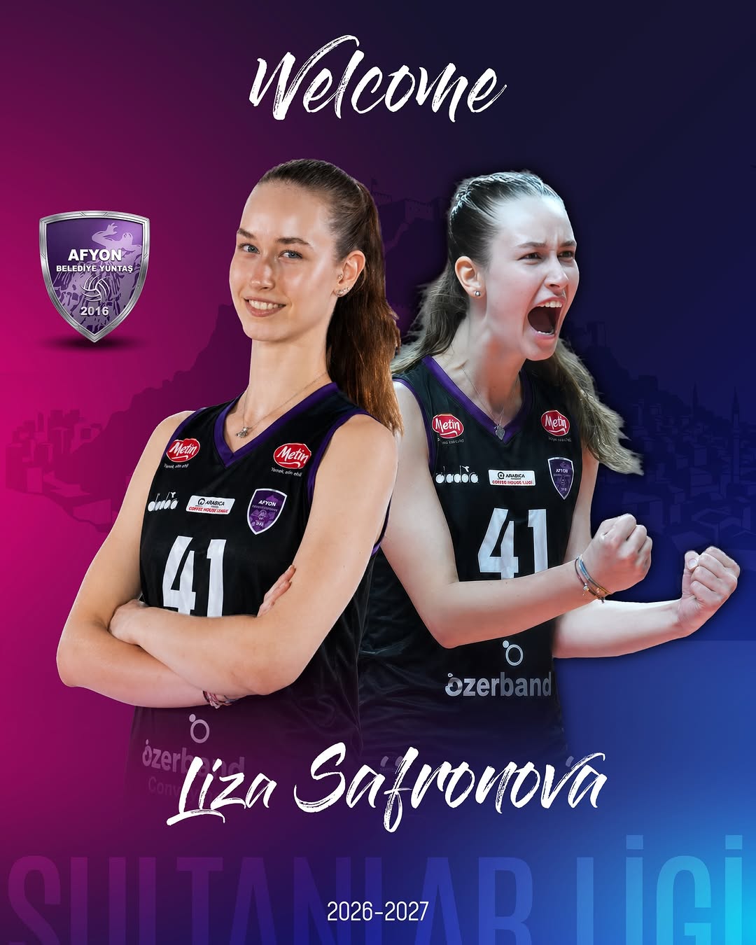 Afyon Sultanlar Ligi’ne Hazır! Yeni Smacör Liza Safranova Takıma Katıldı