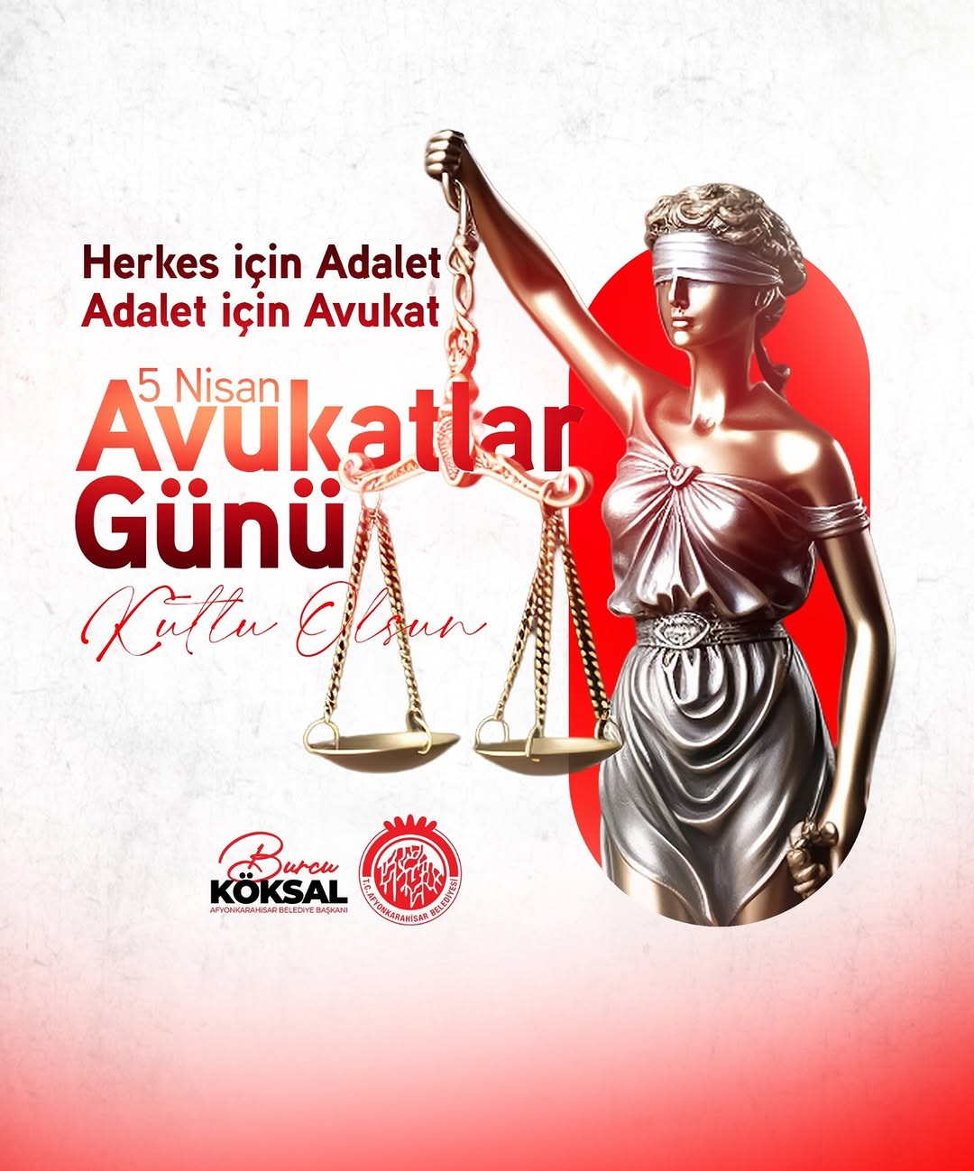 Afyonkarahisar Belediye Başkanı Burcu Köksal'dan Avukatlar Günü Kutlaması