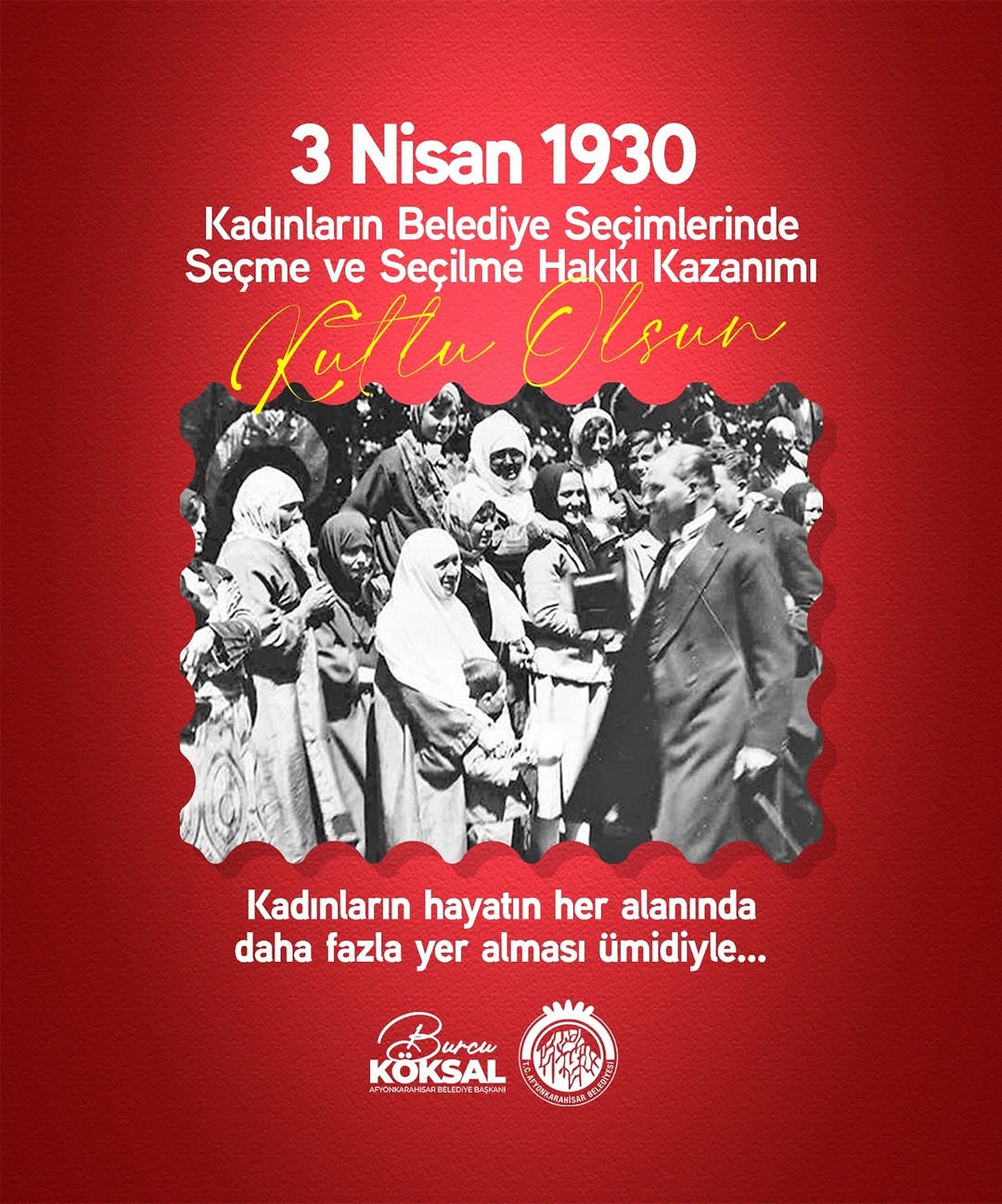 Afyonkarahisar Belediye Başkanı'ndan Kadın Gücüne Vurgu