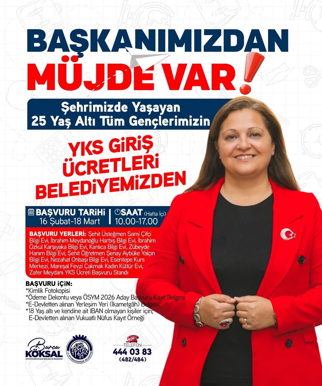 Afyonkarahisar Belediyesi YKS Giriş Ücretlerini Karşılıyor