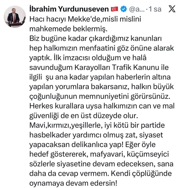 Afyonkarahisar Milletvekili'nden Trafik Kanunu Hakkında Açıklama