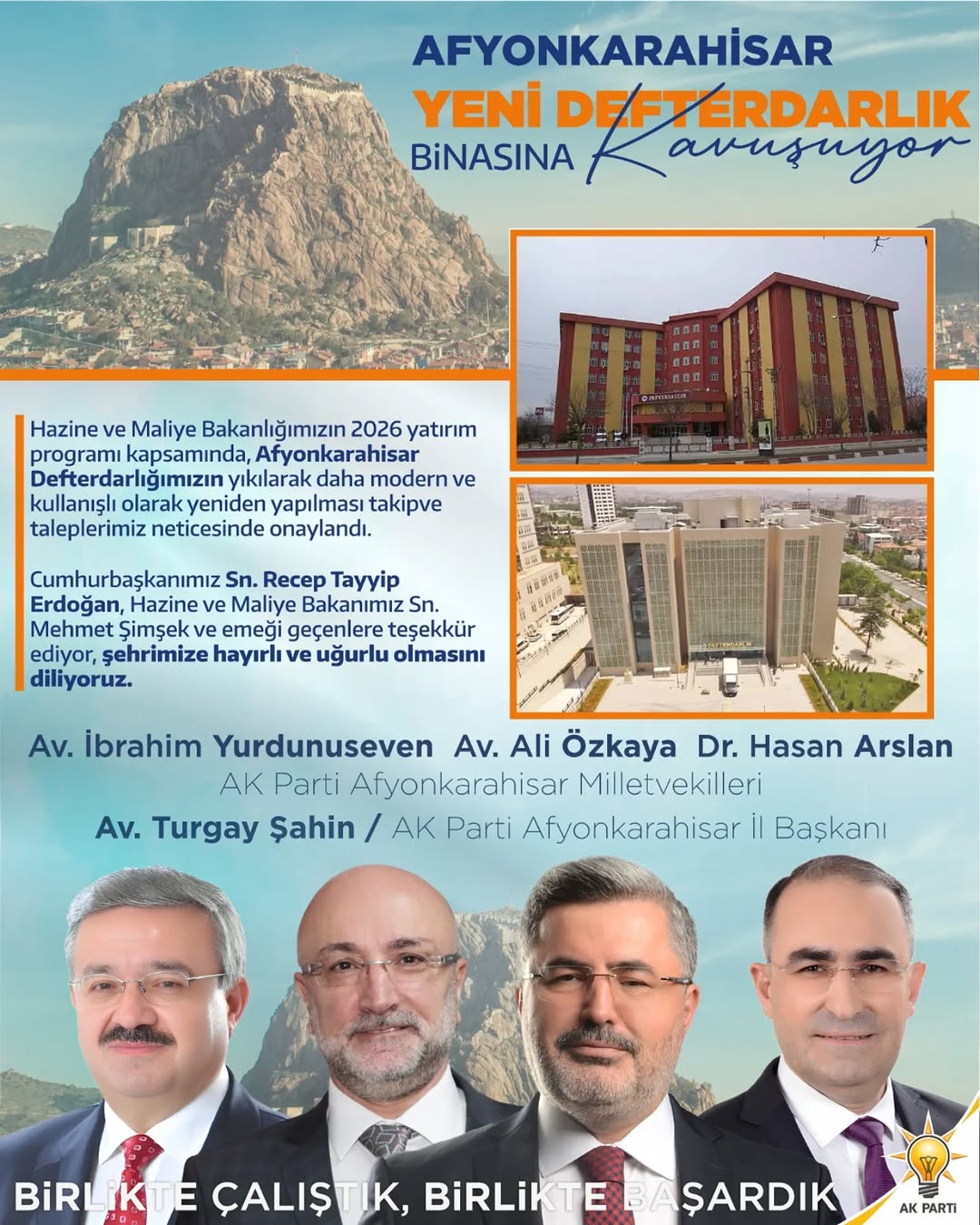 AK Parti Afyonkarahisar İl Başkanlığı'ndan Önemli Yatırım Paylaşımı