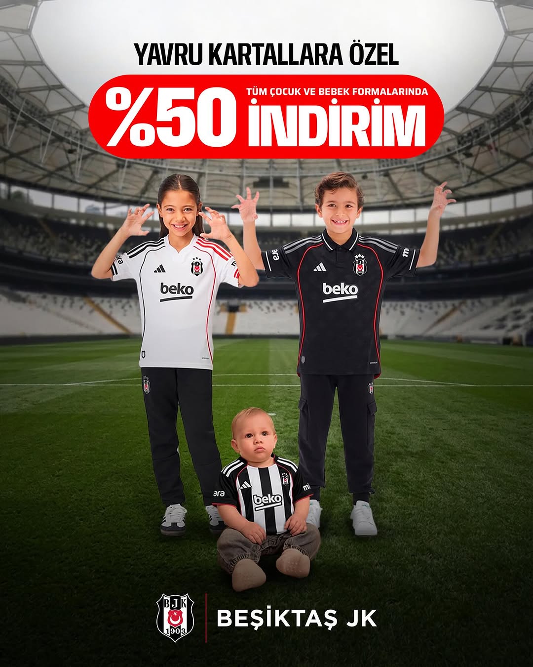 Beşiktaş Spor Kulübü'nden Yavru Kartallara Özel %50 İndirim!