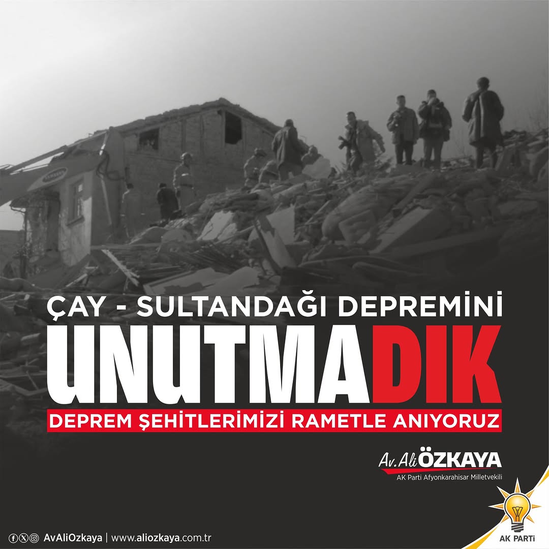 Çay-Sultandağı Depremi Kurbanları Unutulmadı