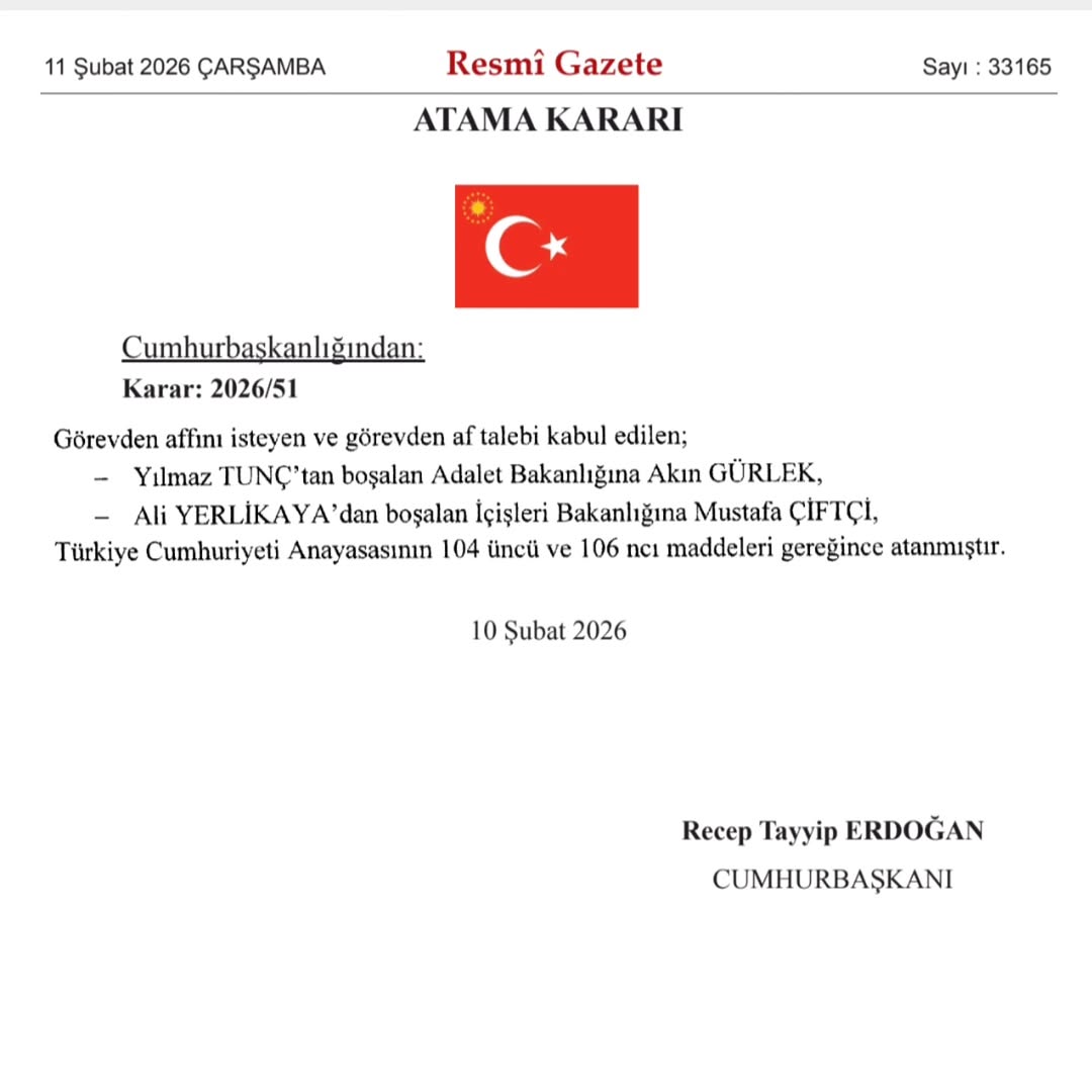 Cumhurbaşkanımız Erdoğan'dan Yeni Atamalar