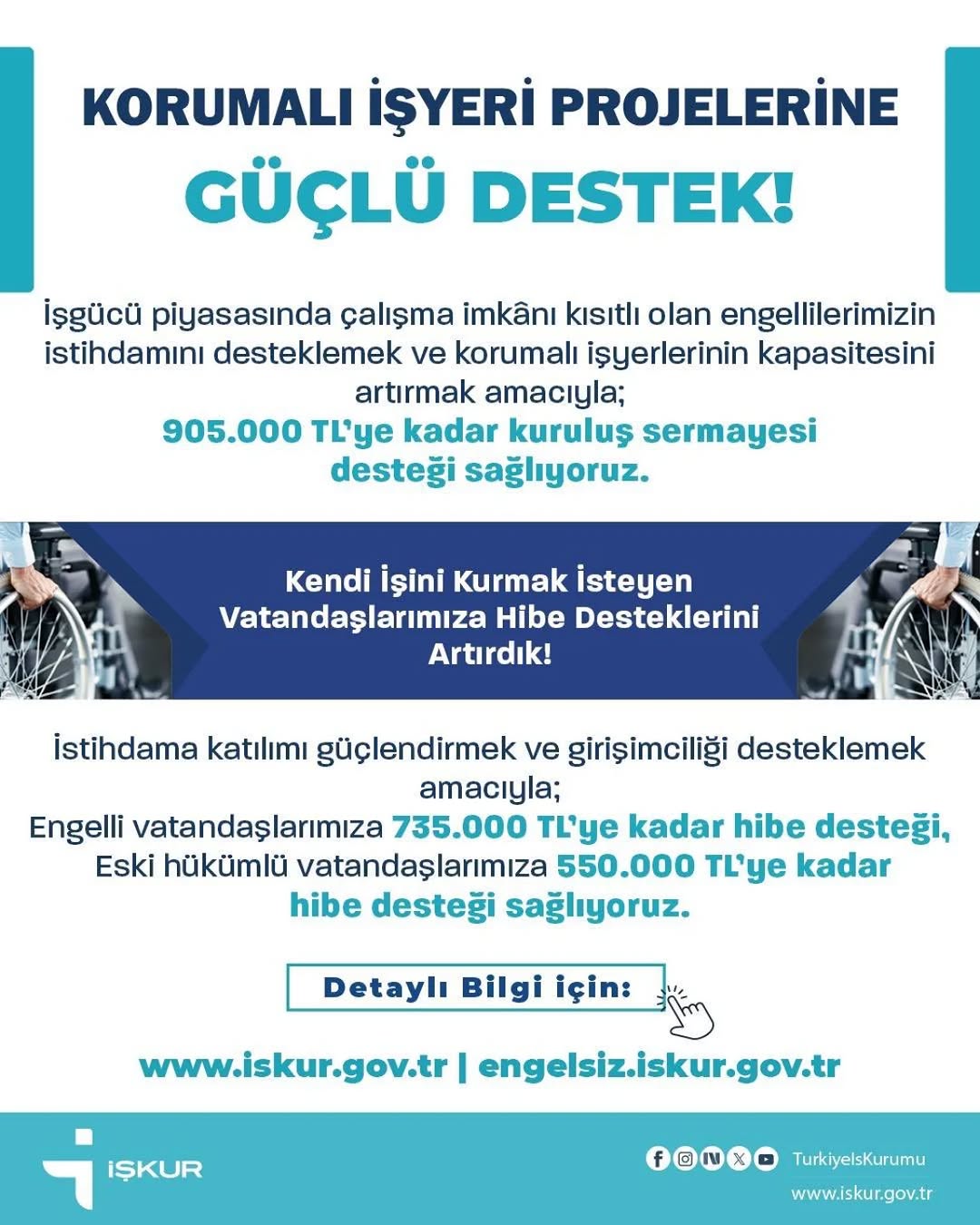 Engelli ve Eski Hükümlü Vatandaşlara Hibe Desteği Başvuruları Devam Ediyor