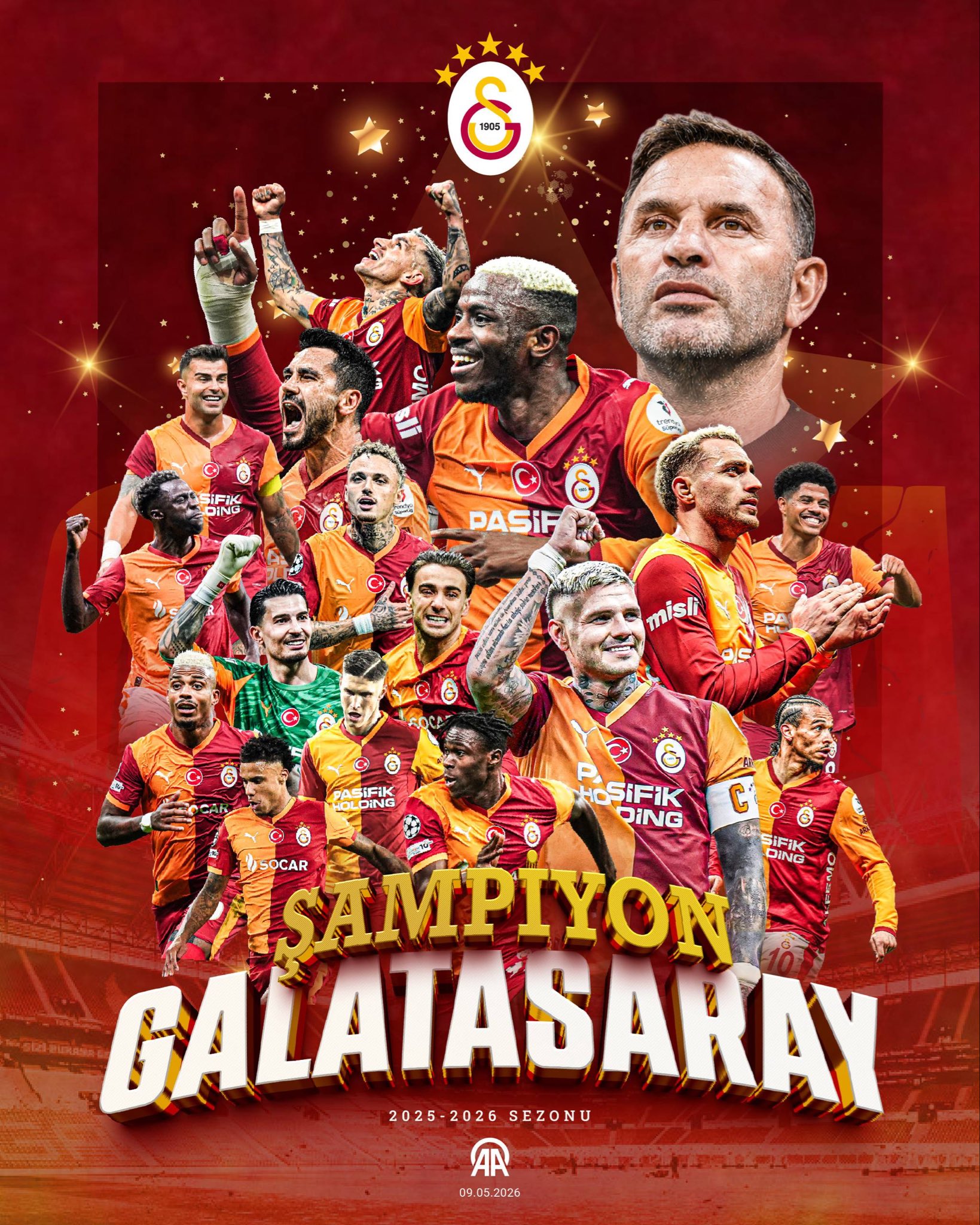 Galatasaray, 2025-2026 Trendyol Süper Lig Şampiyonu oldu