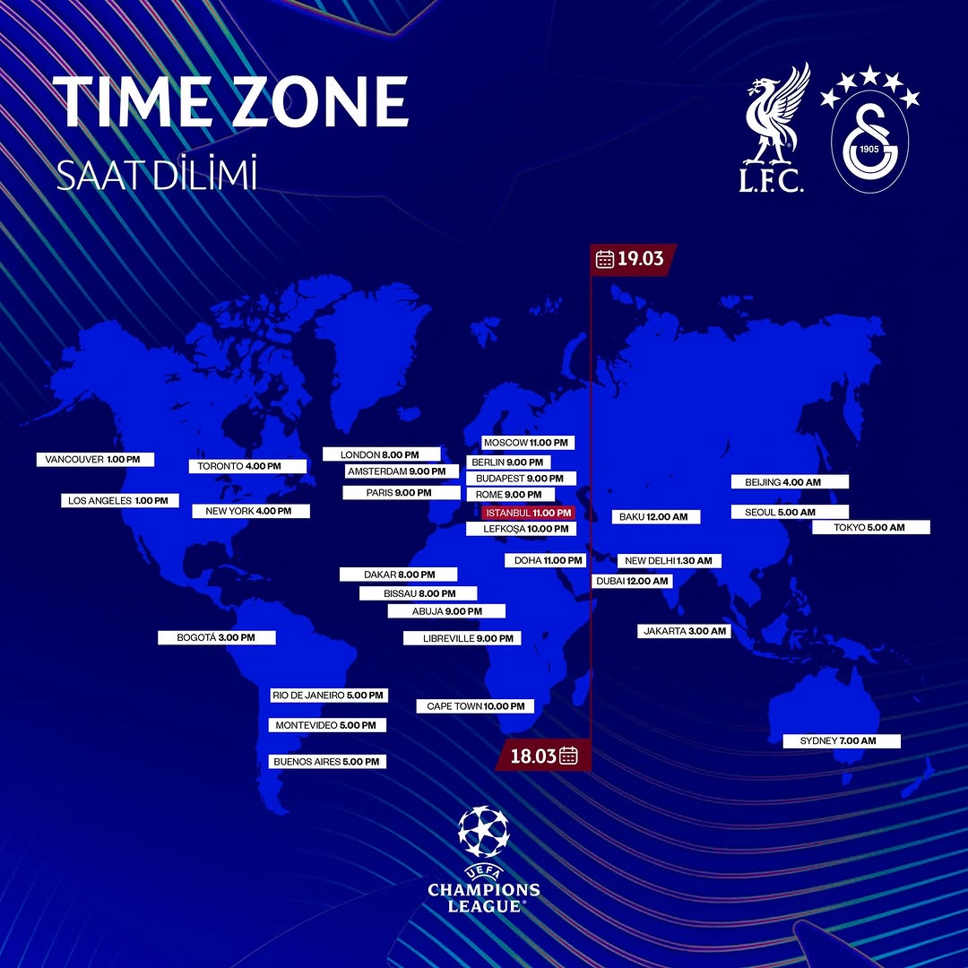 Galatasaray'ın Liverpool Maçı İçin Yayın Saatleri Belli Oldu!