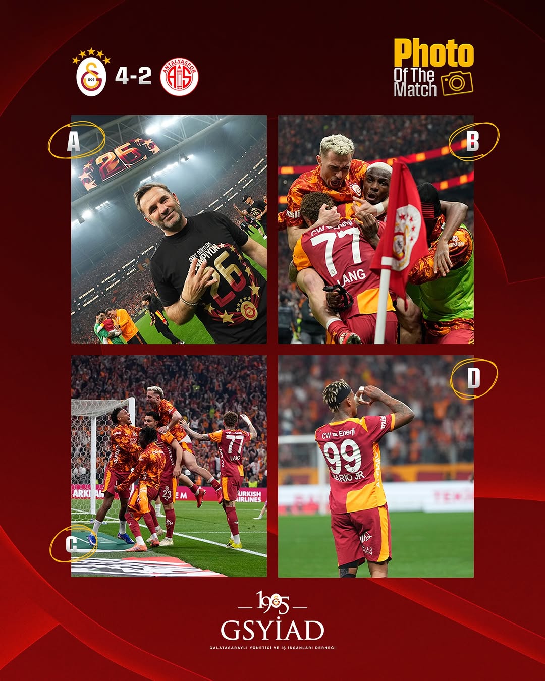 Galatasaray'ın Şampiyonluk Gecesinden En Güzel Kareyi Seçiyoruz