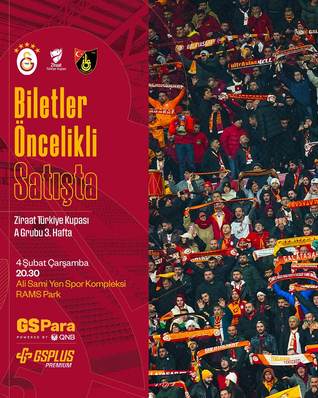Galatasaray Taraftarına Özel Ziraat Türkiye Kupası Maçı Biletleri Satışta!