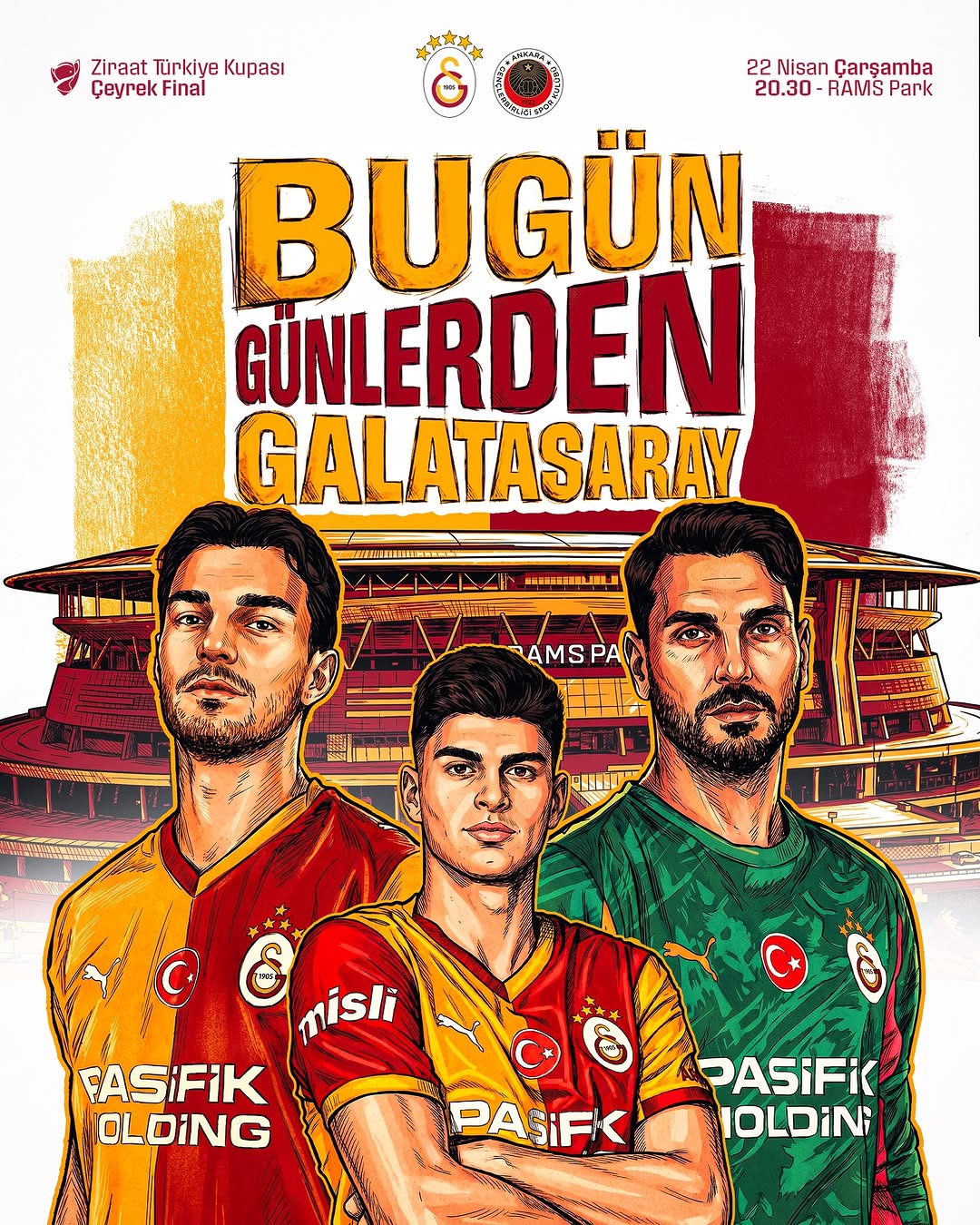 Galatasaray Ziraat Türkiye Kupası'nda Çeyrek Finalde N. D. Gençlerbirliği ile Karşılaşacak