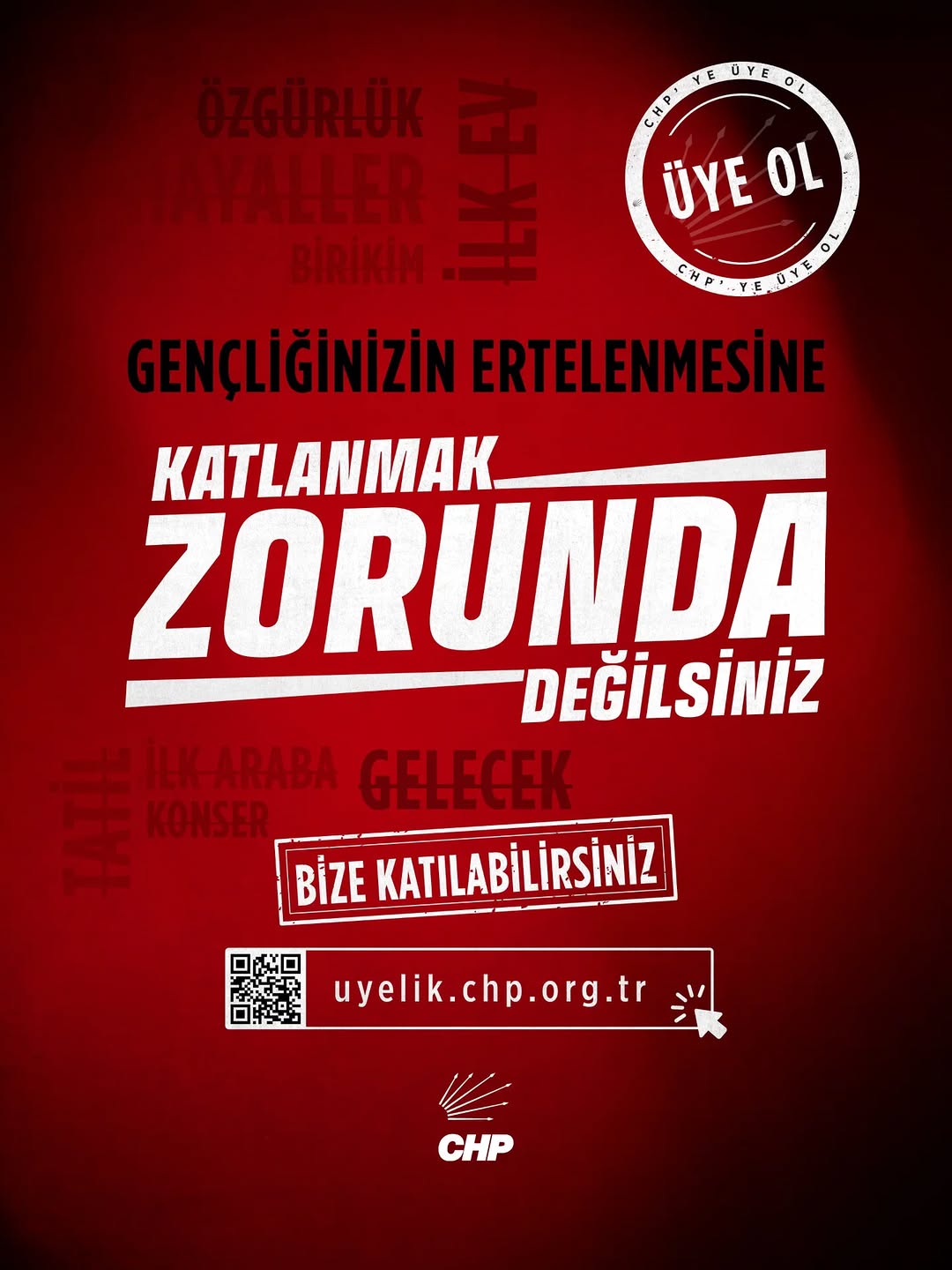Hayallerini Erteleyen Gençler İçin CHP Afyonkarahisar İl Başkanlığı'ndan Motivasyon Paylaşımı