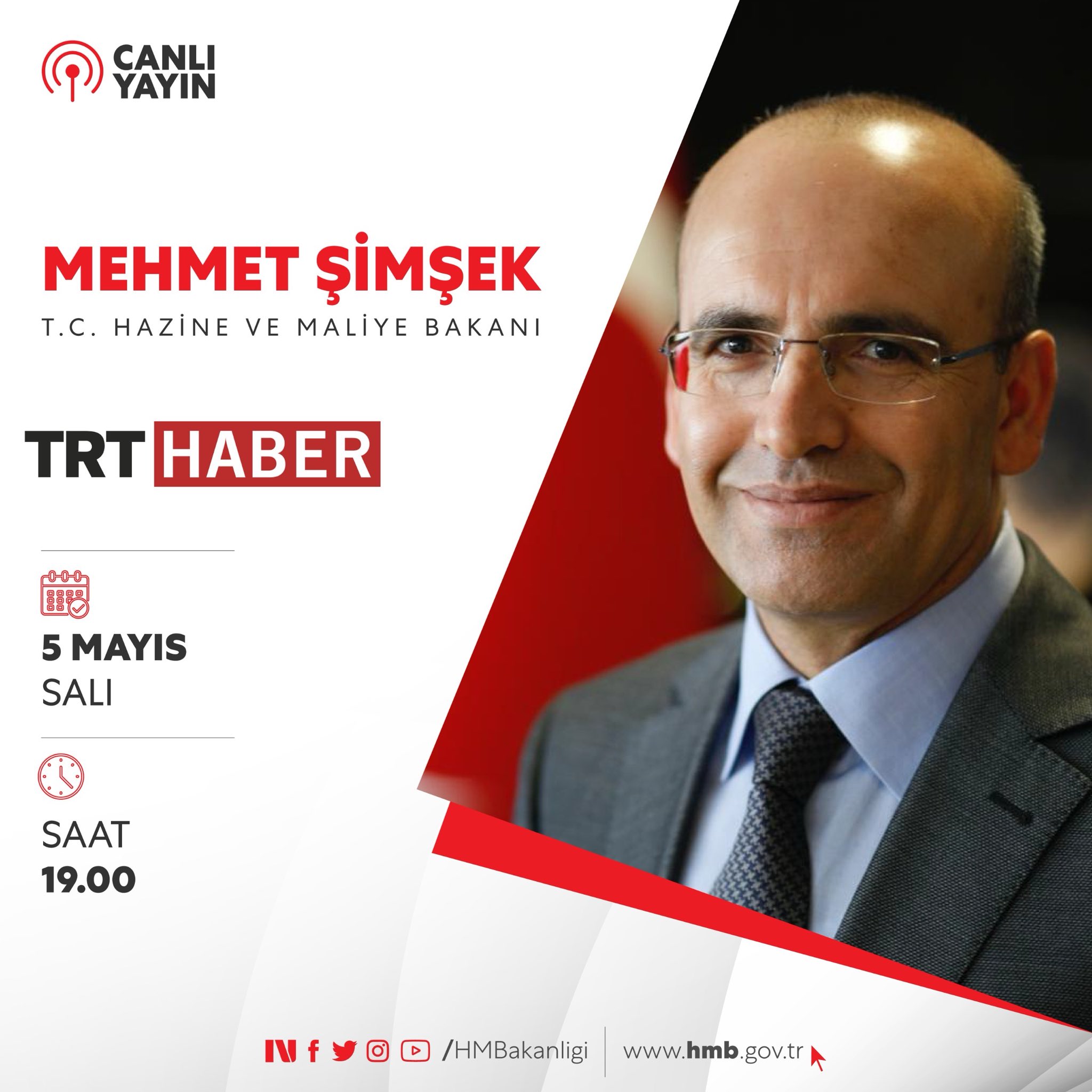 Hazine ve Maliye Bakanı Şimşek TRT Haber'de