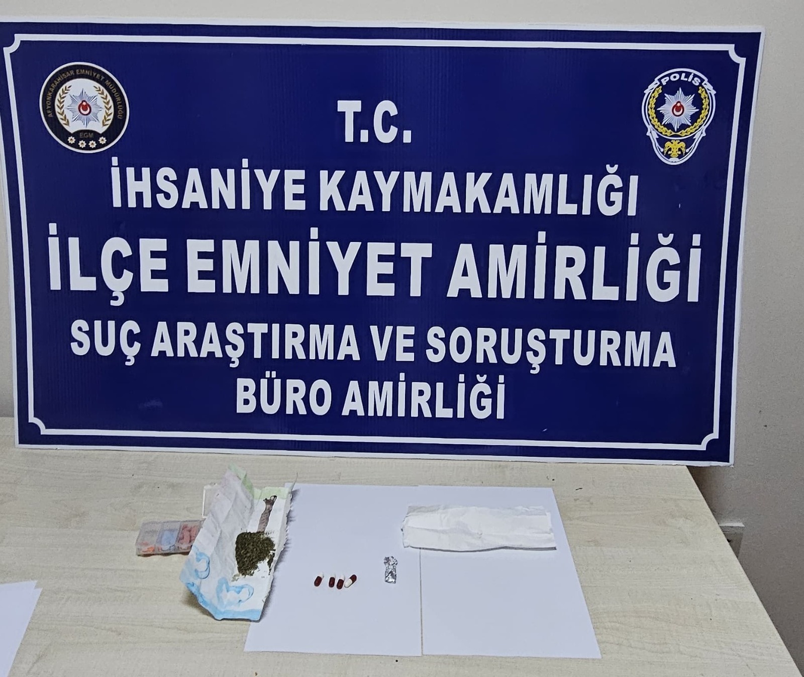 İhsaniye’de Uyuşturucu Operasyonu