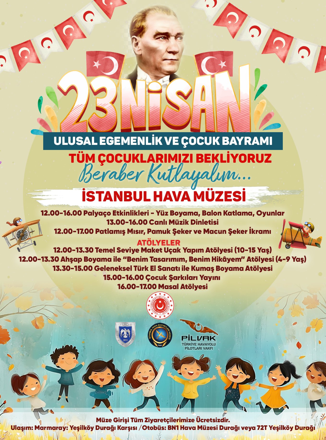 Istanbul Havacılık Müzesi'nde 23 Nisan Etkinlikleri