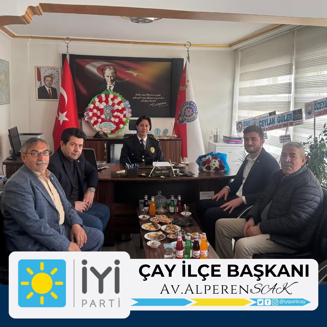 İYİ Parti Çay İlçe Teşkilatı'ndan Polis Haftası Ziyareti