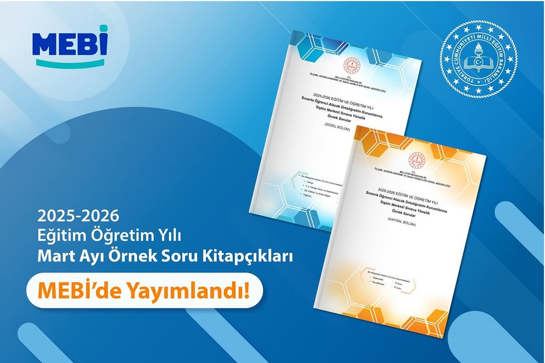 LGS Merkezi Sınavı İçin Mart Ayı Örnek Soruları MEBİ'de Yayınlandı