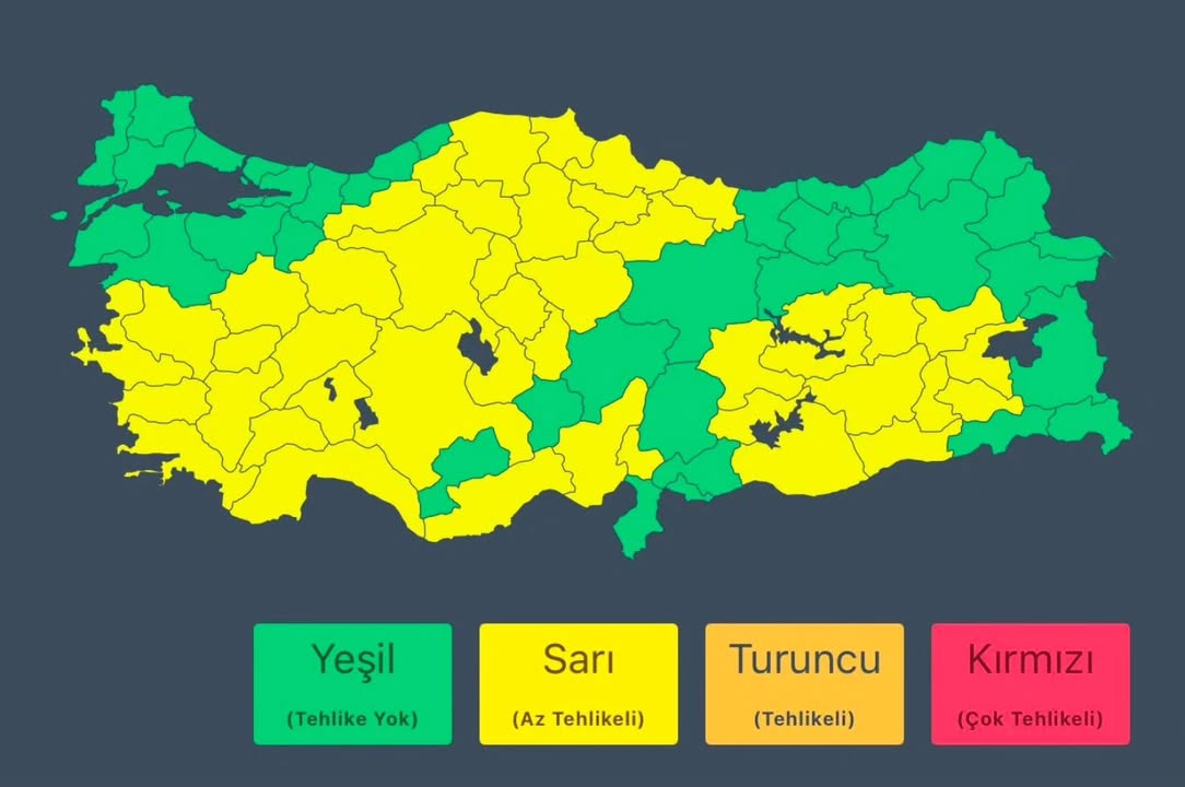 Meteoroloji Genel Müdürlüğü'nden Alınan Son Bilgilere Göre Hava Durumu