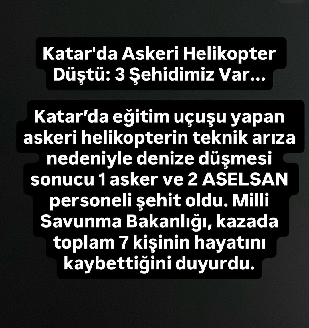 Milli Savunma Bakanlığı'ndan Helikopter Kazası Açıklaması
