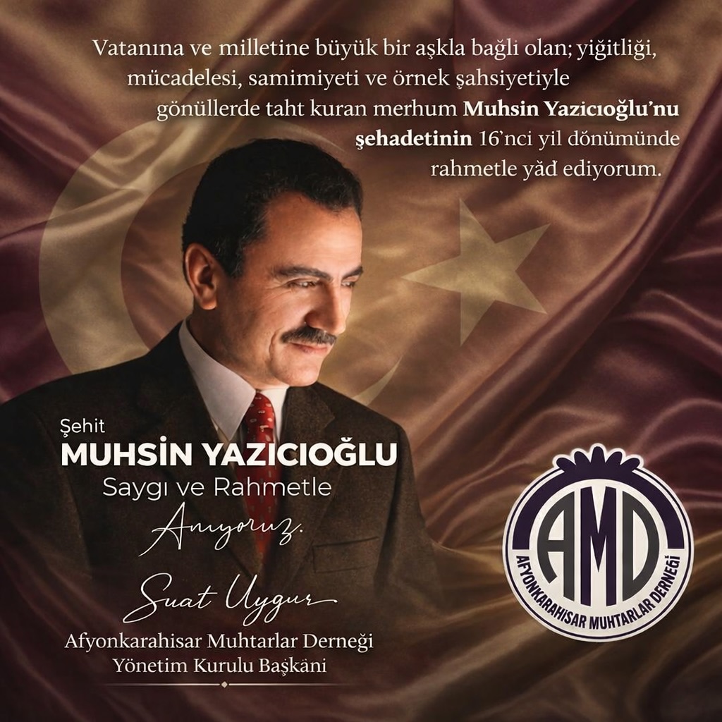 Muhsin Yazıcıoğlu 16. Ölüm Yıl Dönümü Anısına Suat Uygur'dan Vefa Paylaşımı