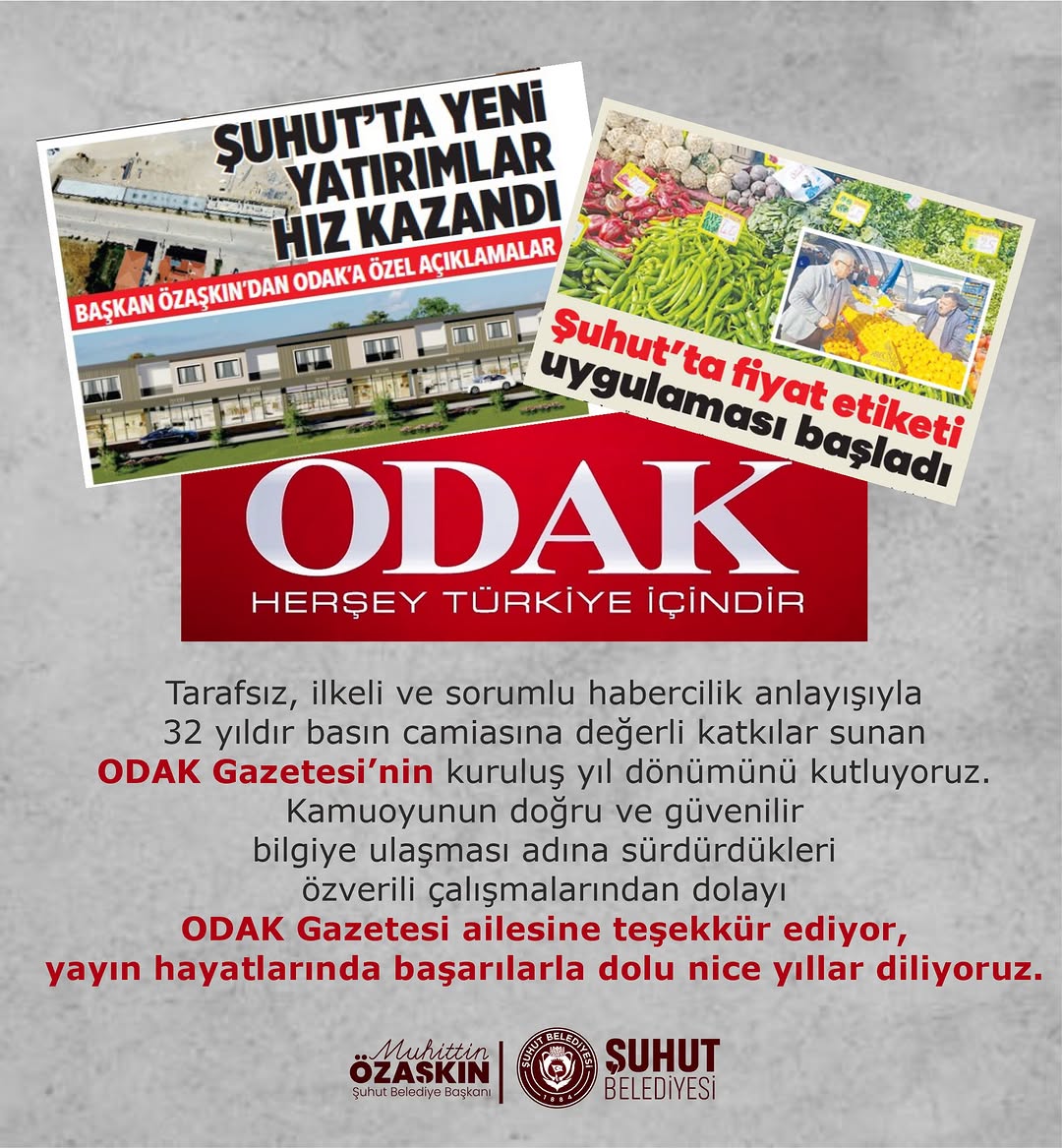 ODAK Gazetesi'nin 32. Kuruluş Yıl Dönümü Kutlu Olsun!