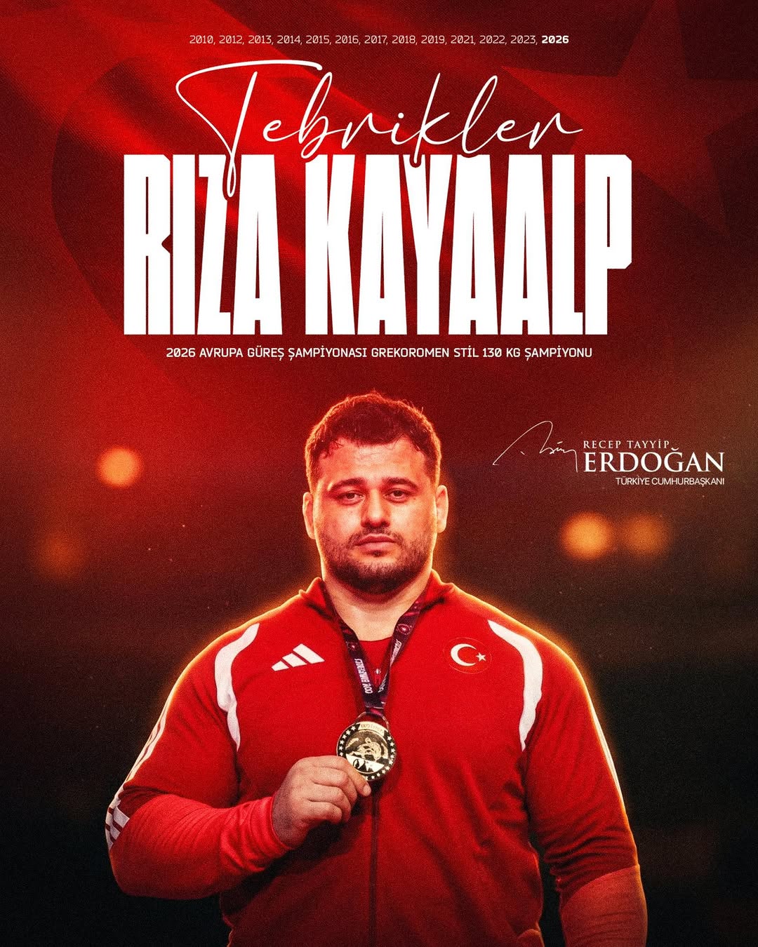 Rıza Kayaalp Avrupa Güreş Şampiyonası'nda 13. Kez Zirvede!