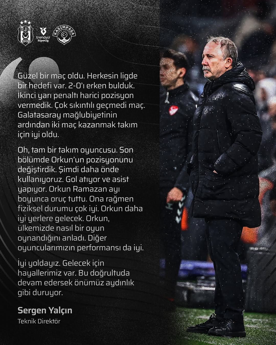 Sergen Yalçın: Maç Sonrası Değerlendirmeler