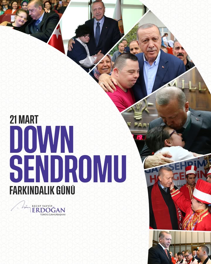 Türkiye Cumhurbaşkanı Recep Tayyip Erdoğan'dan Down Sendromu Farkındalık Günü Paylaşımı