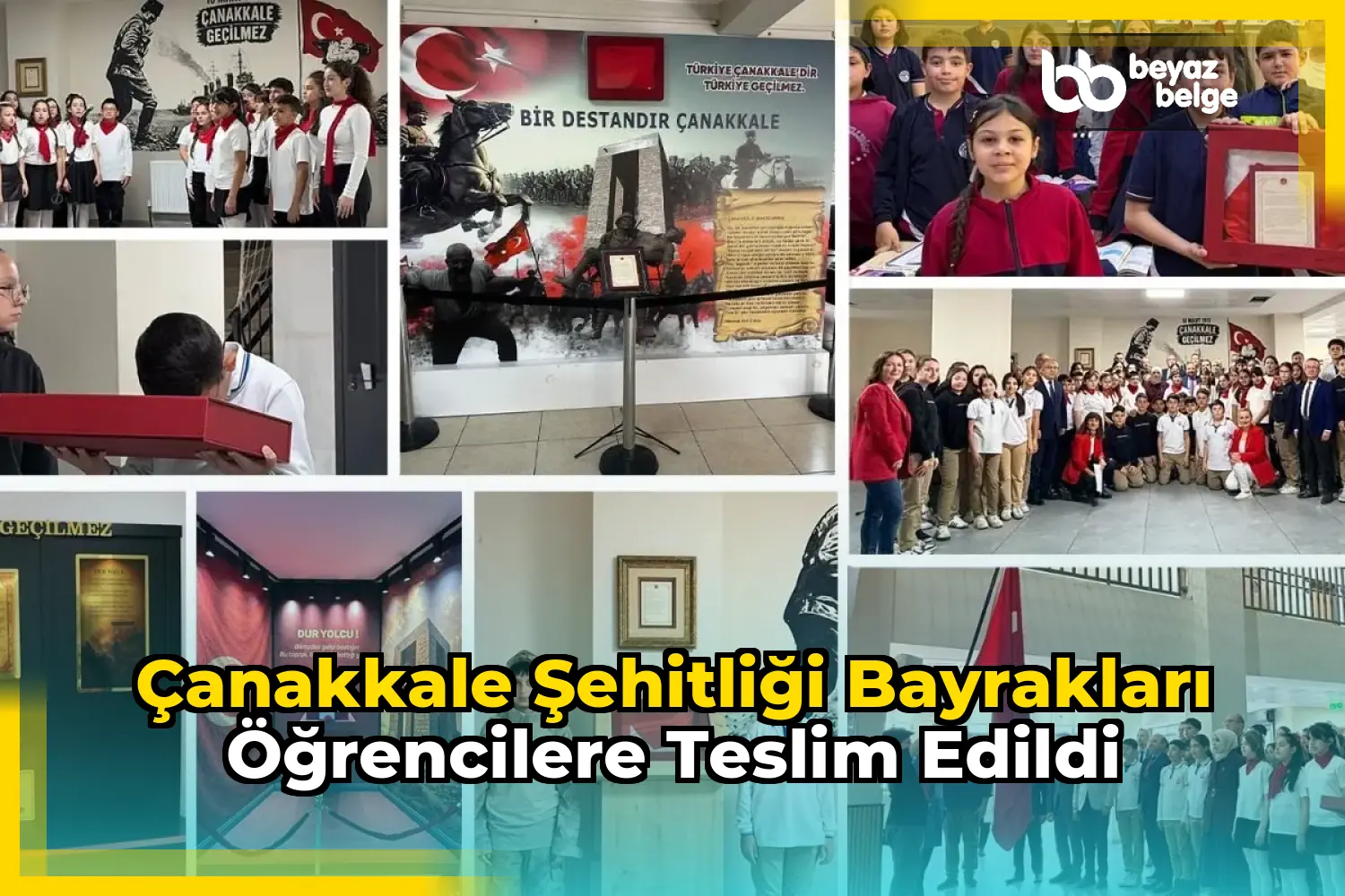Çanakkale Şehitliği Bayrakları Öğrencilere Teslim Edildi