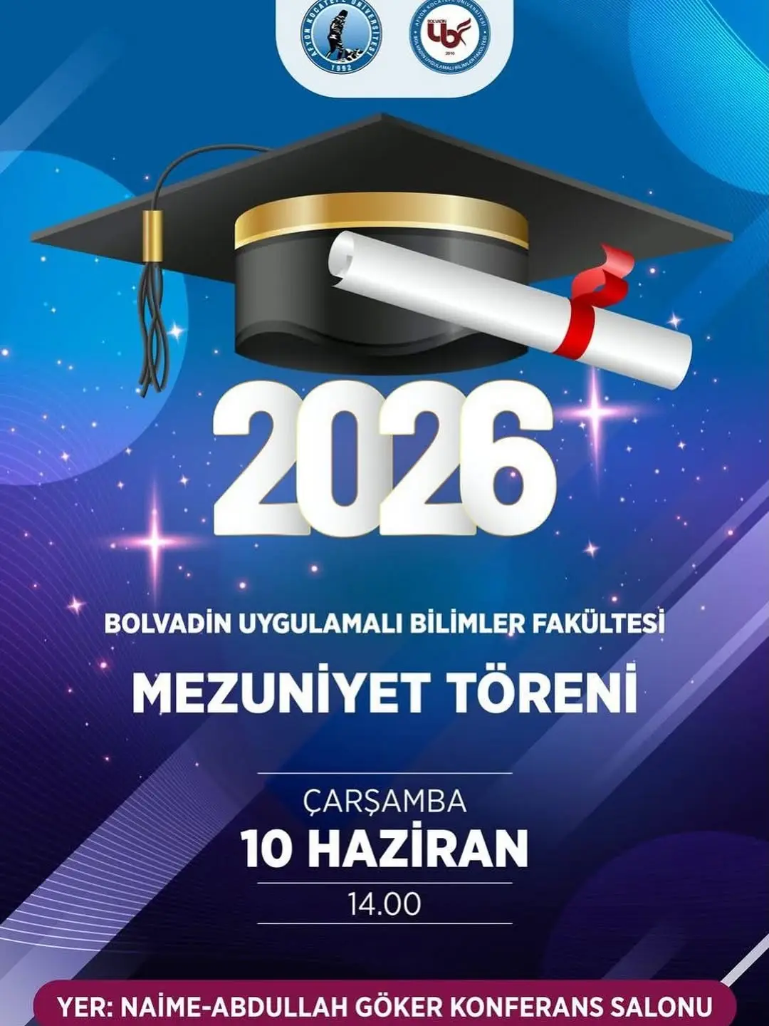 Afyon Kocatepe Üniversitesi'nde Bugün: Bolvadin Uygulamalı Bilimler Fakültesi Mezuniyet Töreni