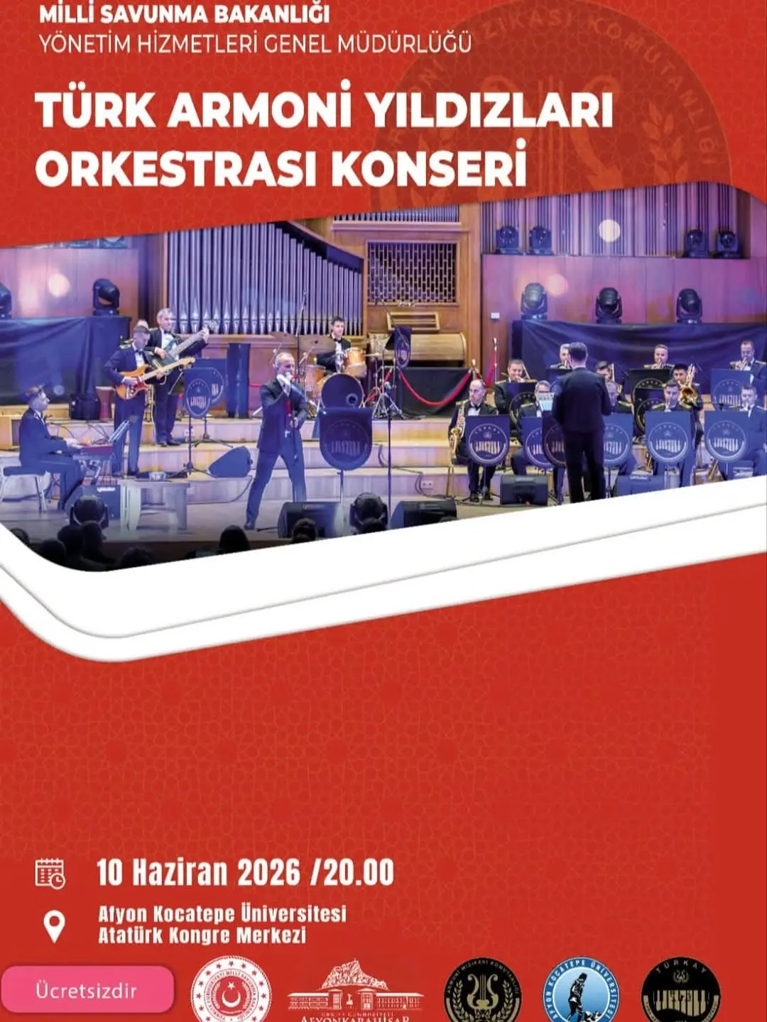 Afyon Kocatepe Üniversitesi'nde Bugün: Türk Armoni Yıldızları Orkestrası Konseri