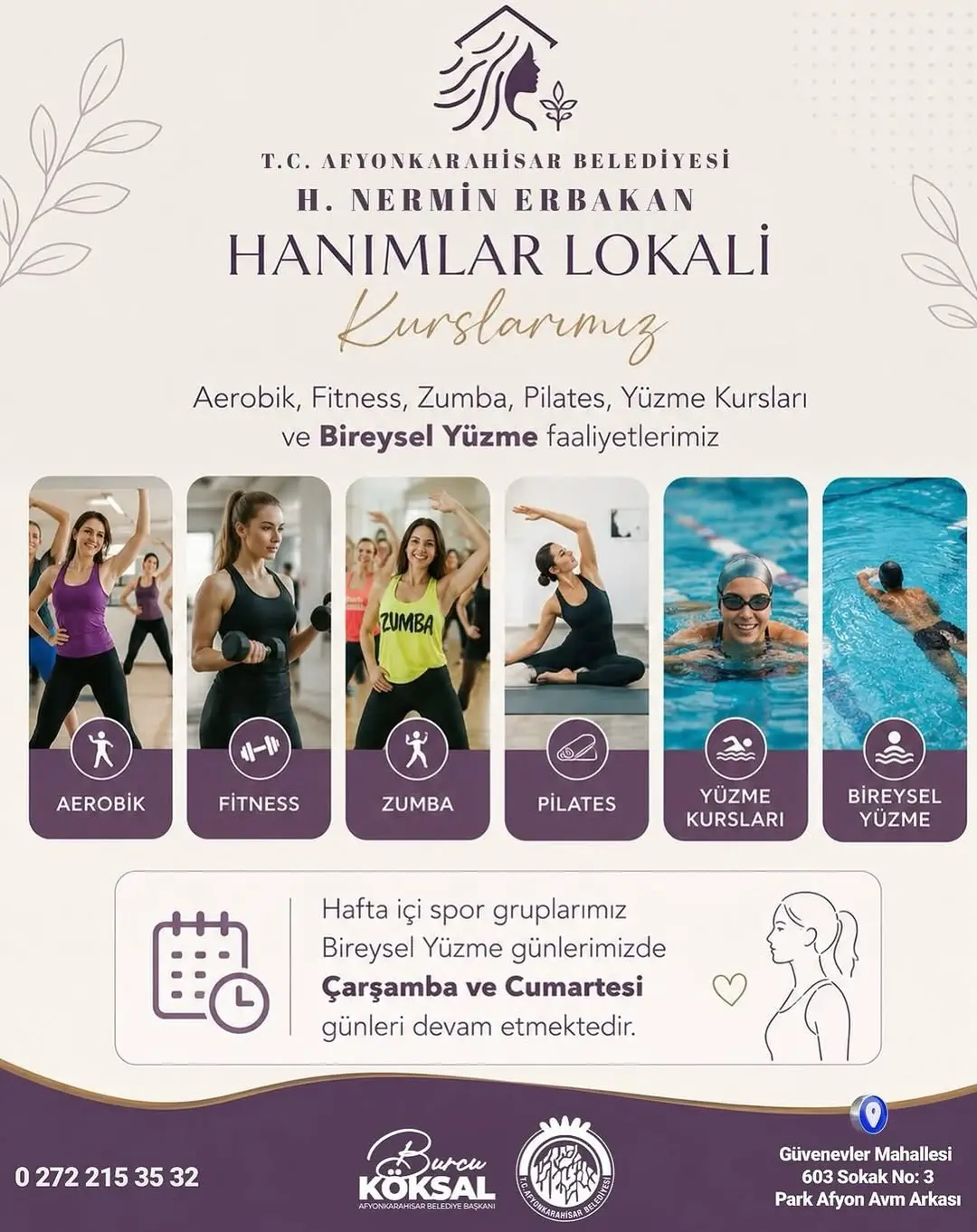 Afyonkarahisar Belediye Başkanı Burcu Köksal'dan Sağlıklı Yaşam ve Spor Kurslarına Davet