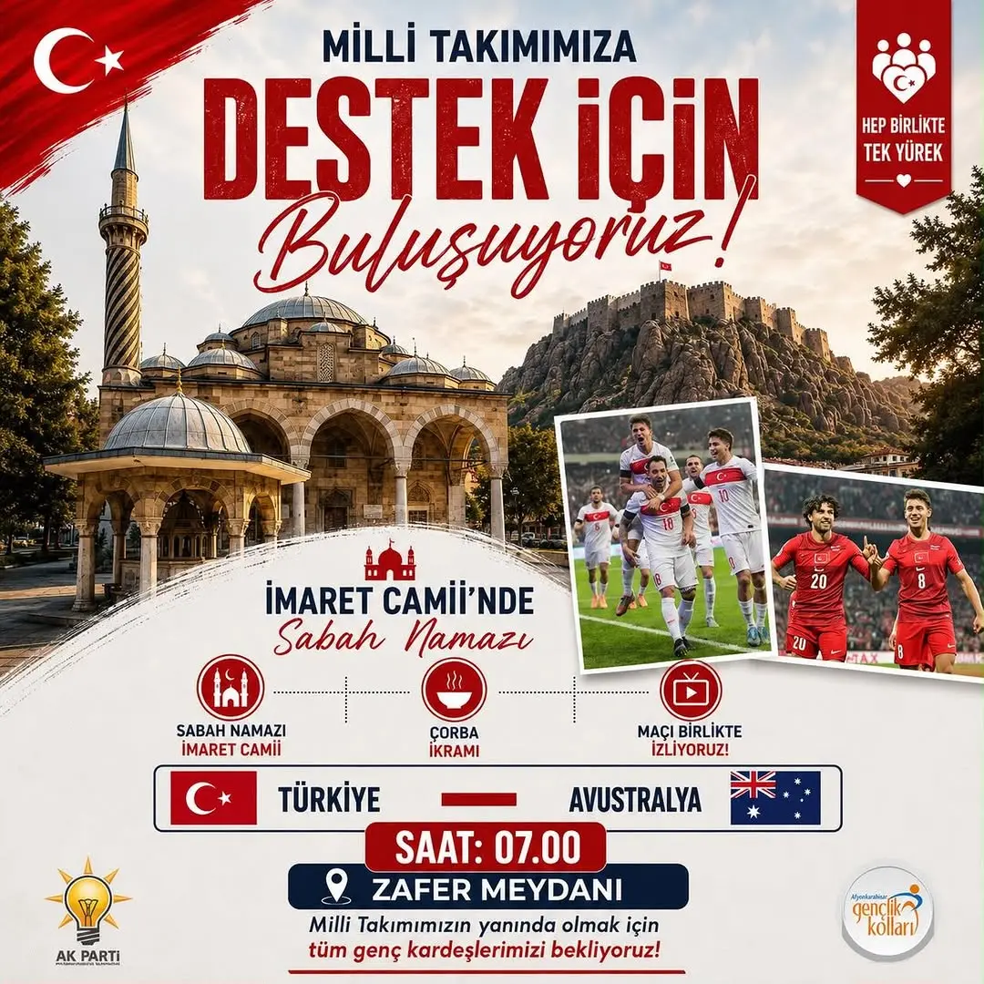 Afyonkarahisar'dan Millî Takım'a Destek Buluşması