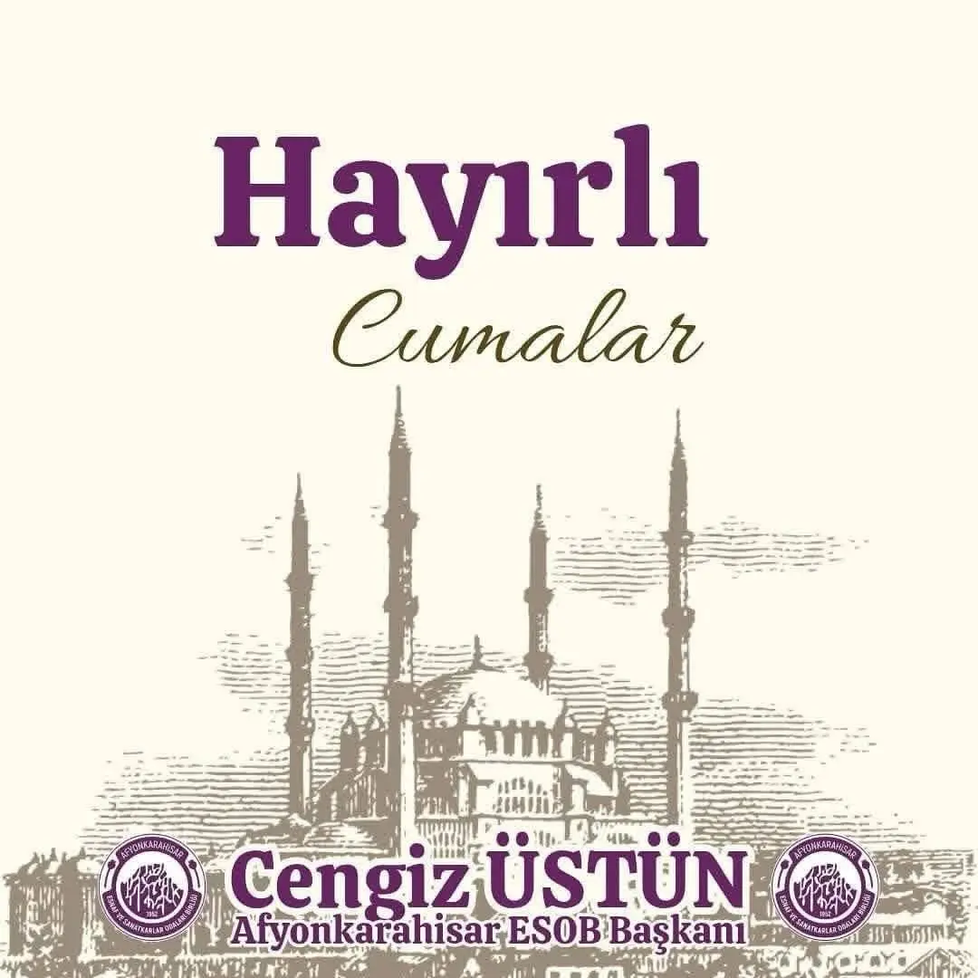 Afyonkarahisar Esnaf Ve Sanatkarlar Odaları Birliği'nden Huzur ve Bereket Dileği