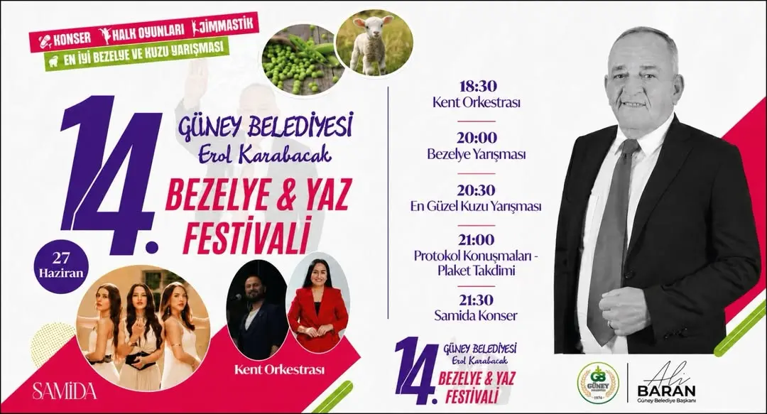Afyonkarahisar Güney Belediyesi 14. Geleneksel Bezelye ve Yaz Festivali Programını Duyurdu