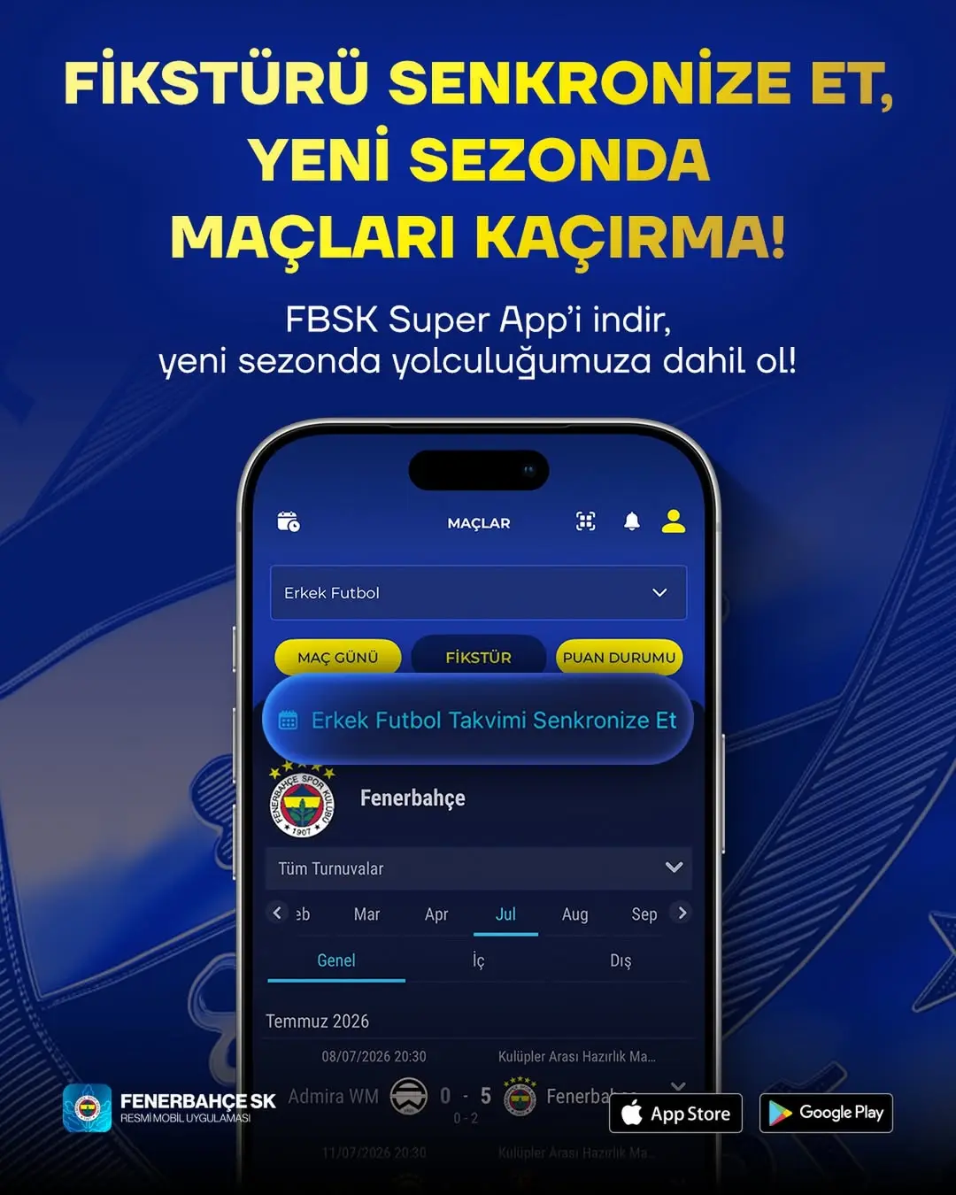 Fenerbahçe Spor Kulübü Yeni Sezon Fikstürünü Paylaştı!
