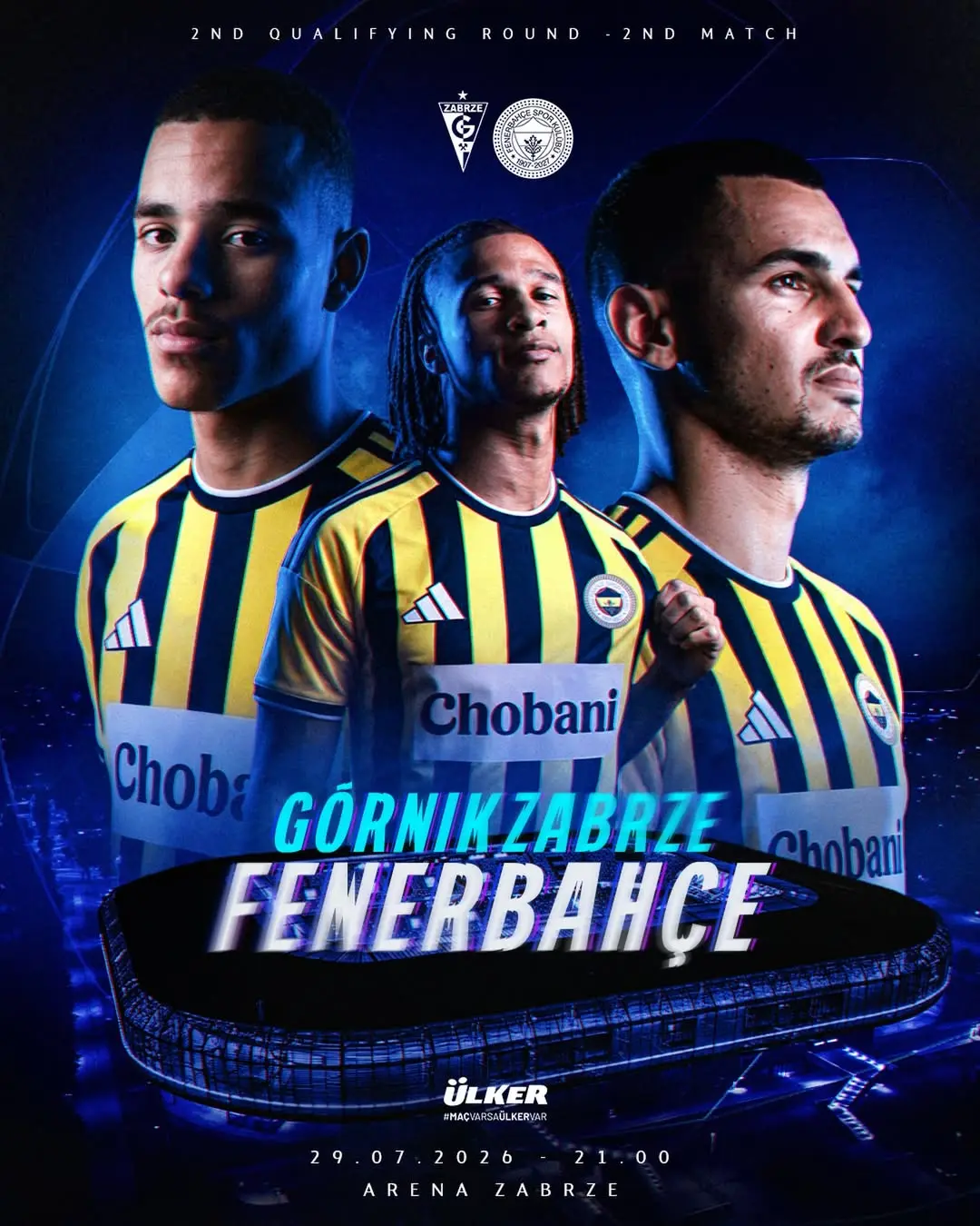 Fenerbahçe, UEFA Şampiyonlar Ligi İkinci Ön Eleme İkinci Maçında Gornik Zabrze ile Karşılaşacak