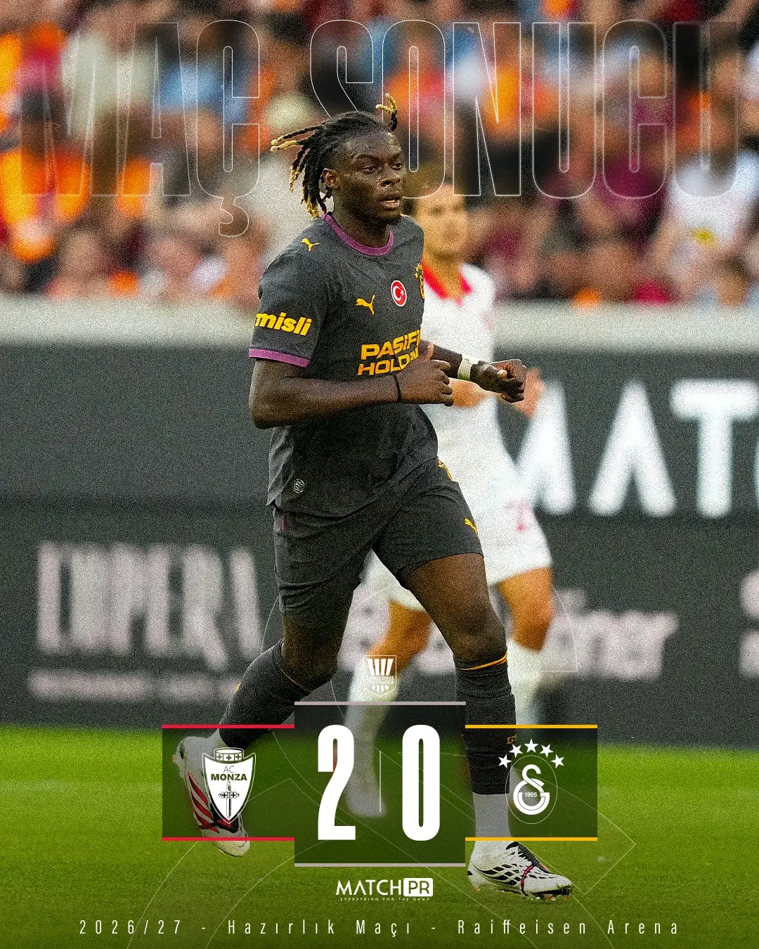 Galatasaray Hazırlık Maçında AC Monza'ya 2-0 Mağlup Oldu