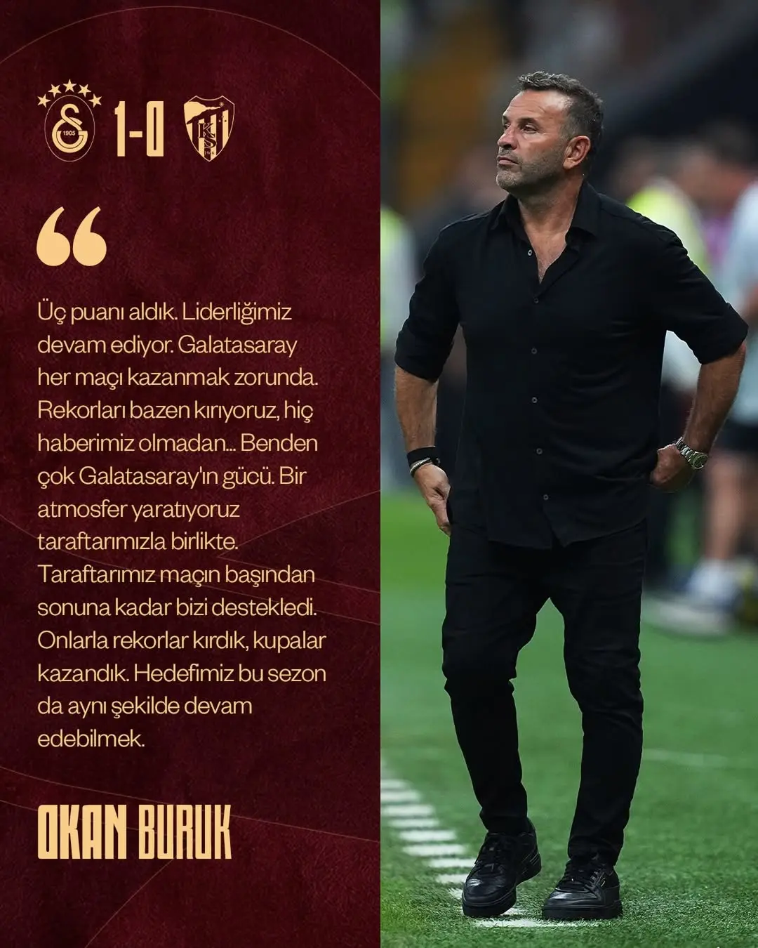 Galatasaray Teknik Direktörü Okan Buruk'tan Önemli Açıklamalar
