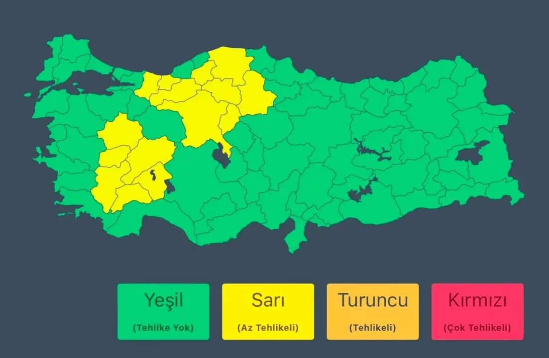 Meteoroloji Genel Müdürlüğü'nden Alınan Son Bilgilere Göre - Hava Durumu Uyarısı!